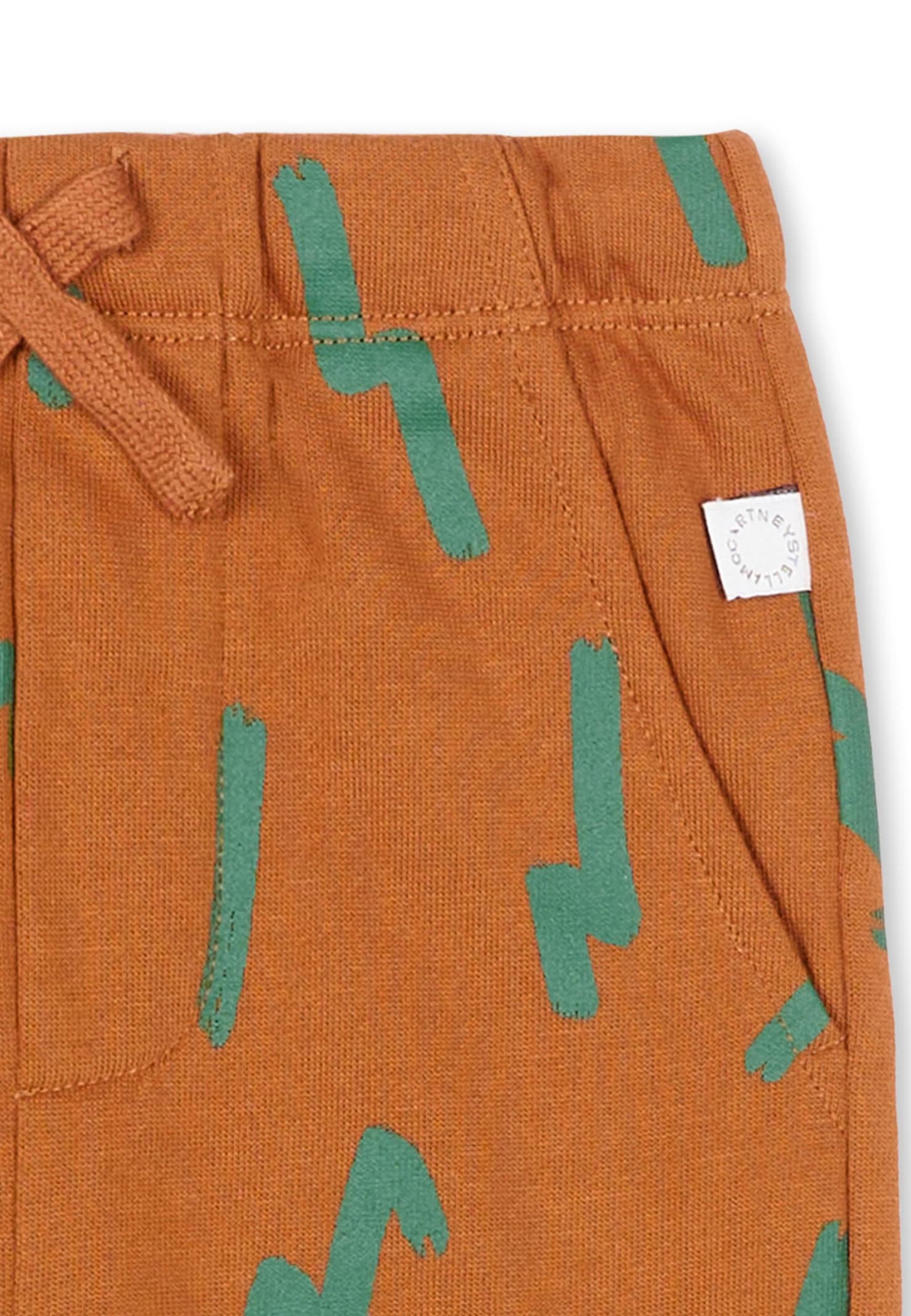 Stella Mccartney Brown Pants For Baby Boy In Brown