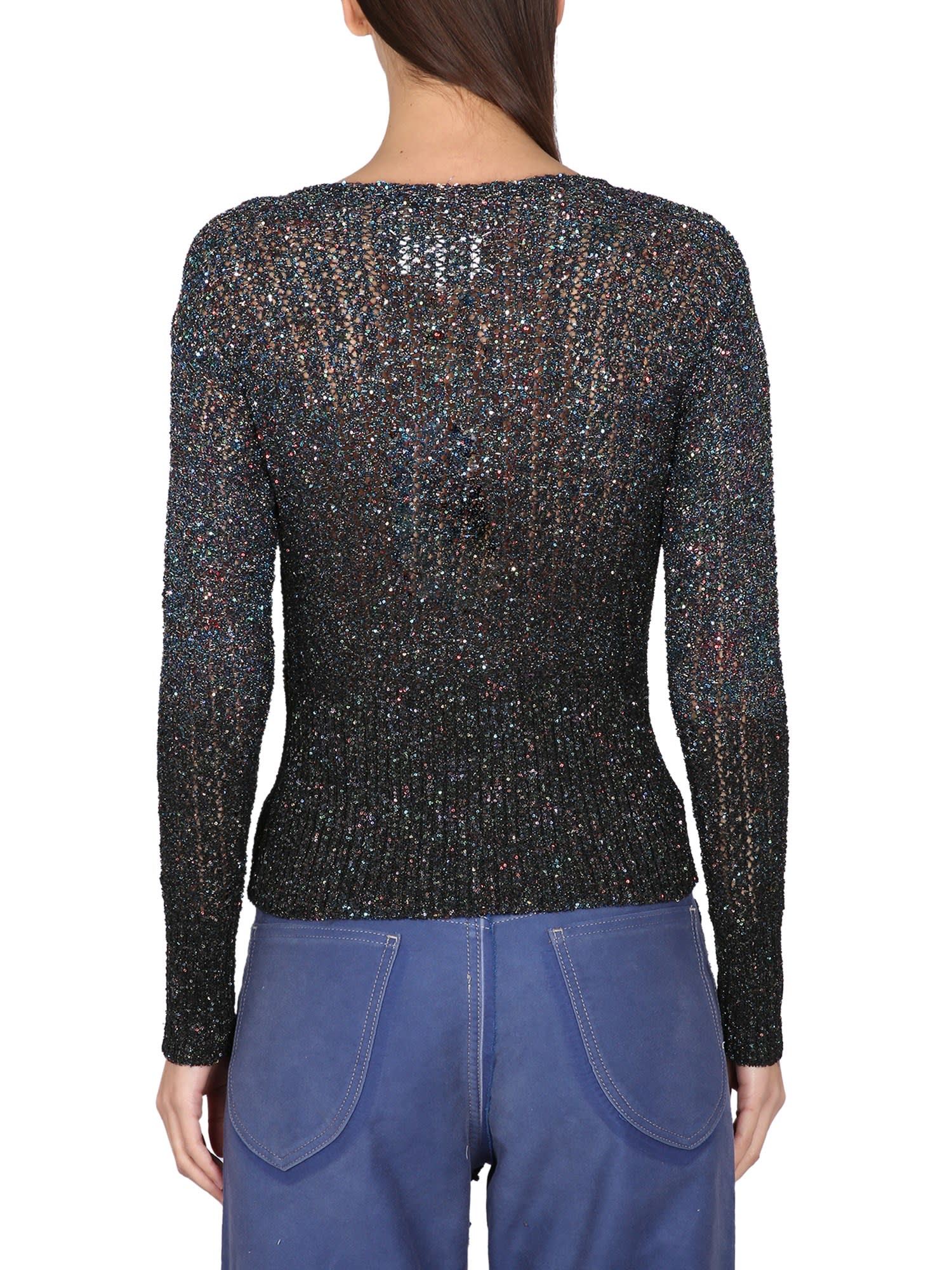Maison Margiela Women's Sequined Shirt In Metallic