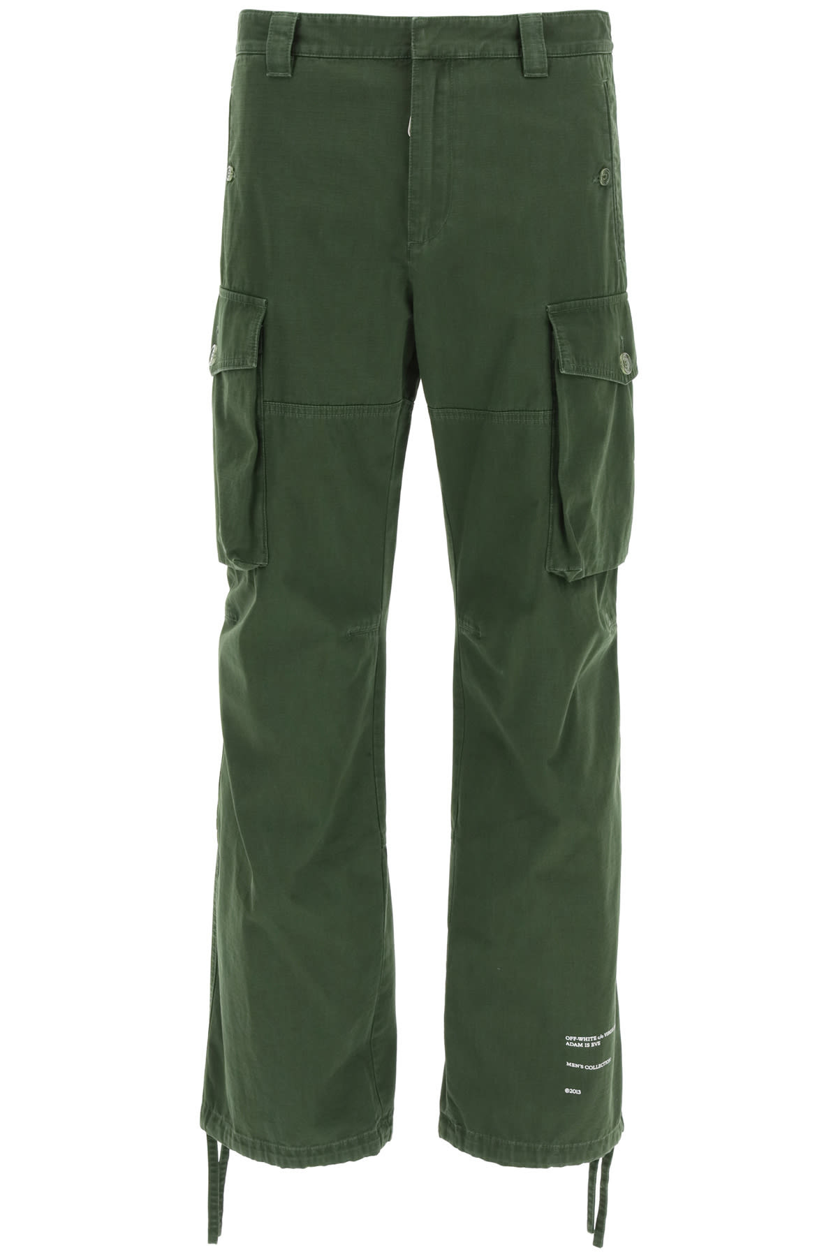 Off-White Cotton Cargo Trousers