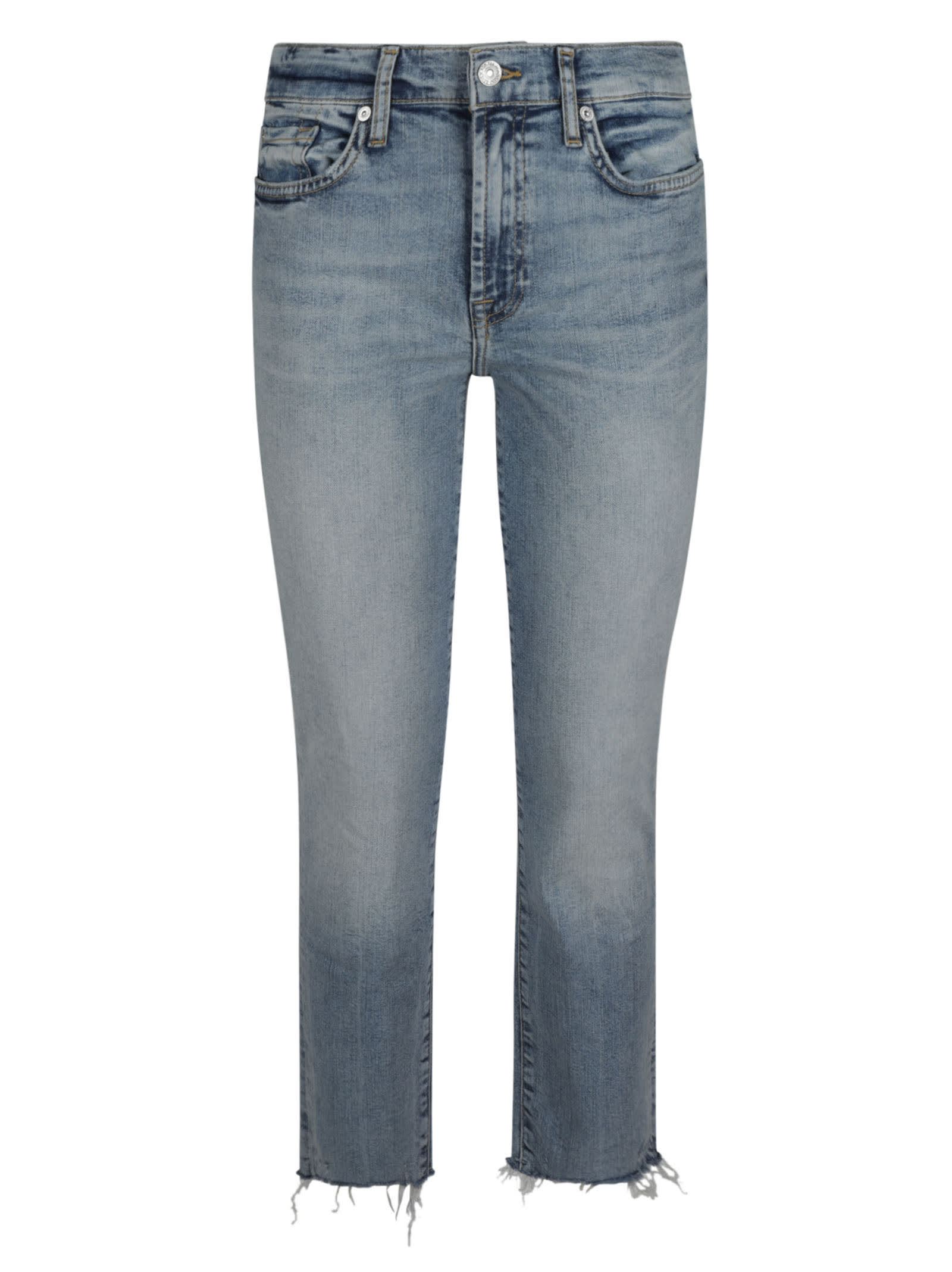 7 For All Mankind Roxanne Ankle Jeans In Blue Denim