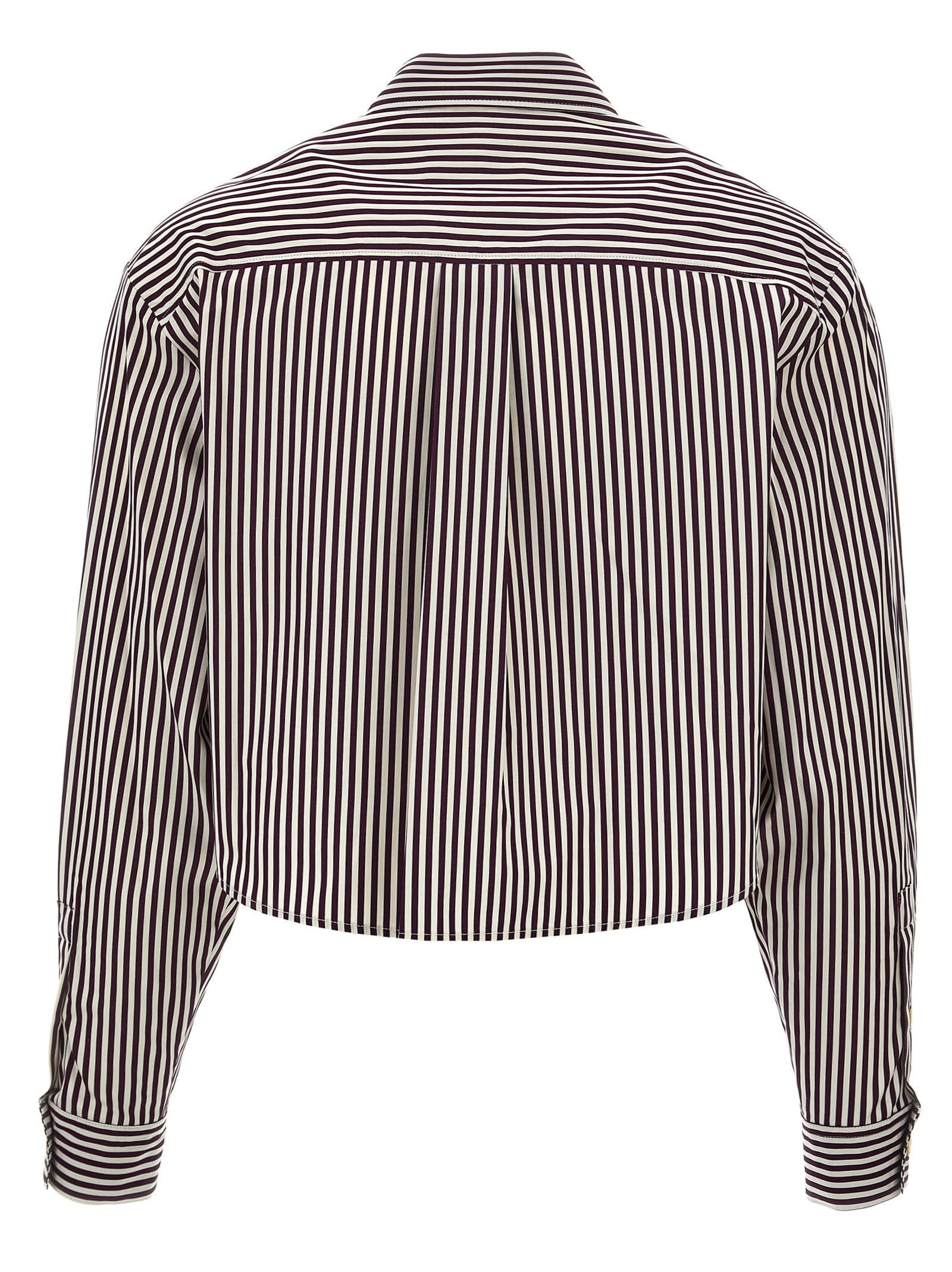 Isabel Marant Maroon Fleora Cropped Shirt In Gray