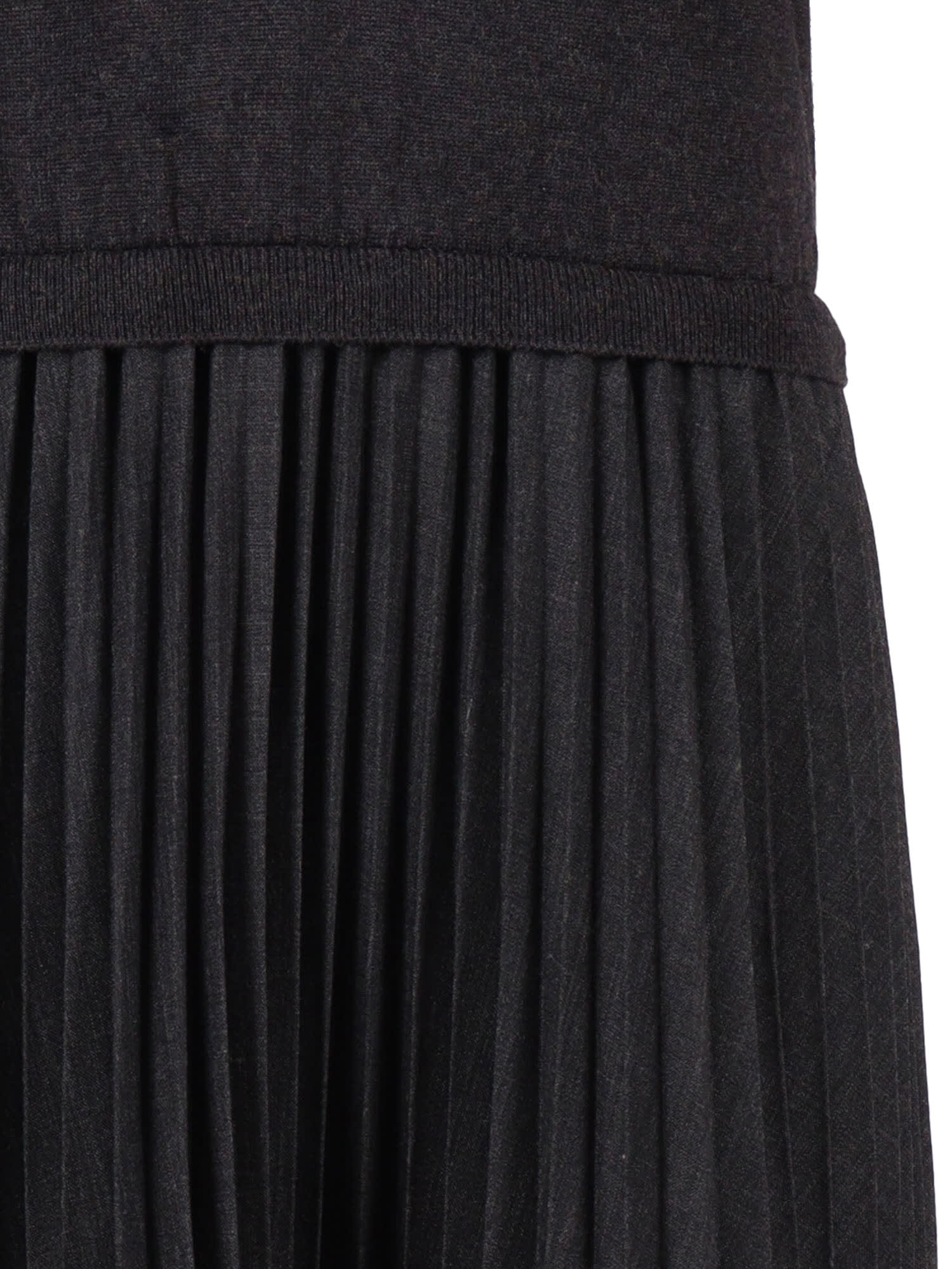 Lorena Antoniazzi Pleated Zip-front Maxi Dress In Black
