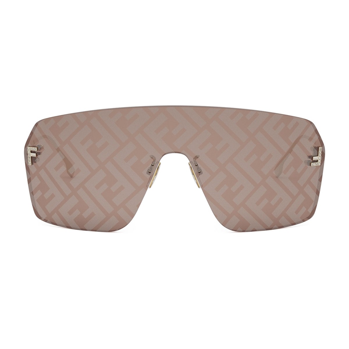 Fendi Fe4121us Fendi First Crystal 32e Light Gold Sunglasses