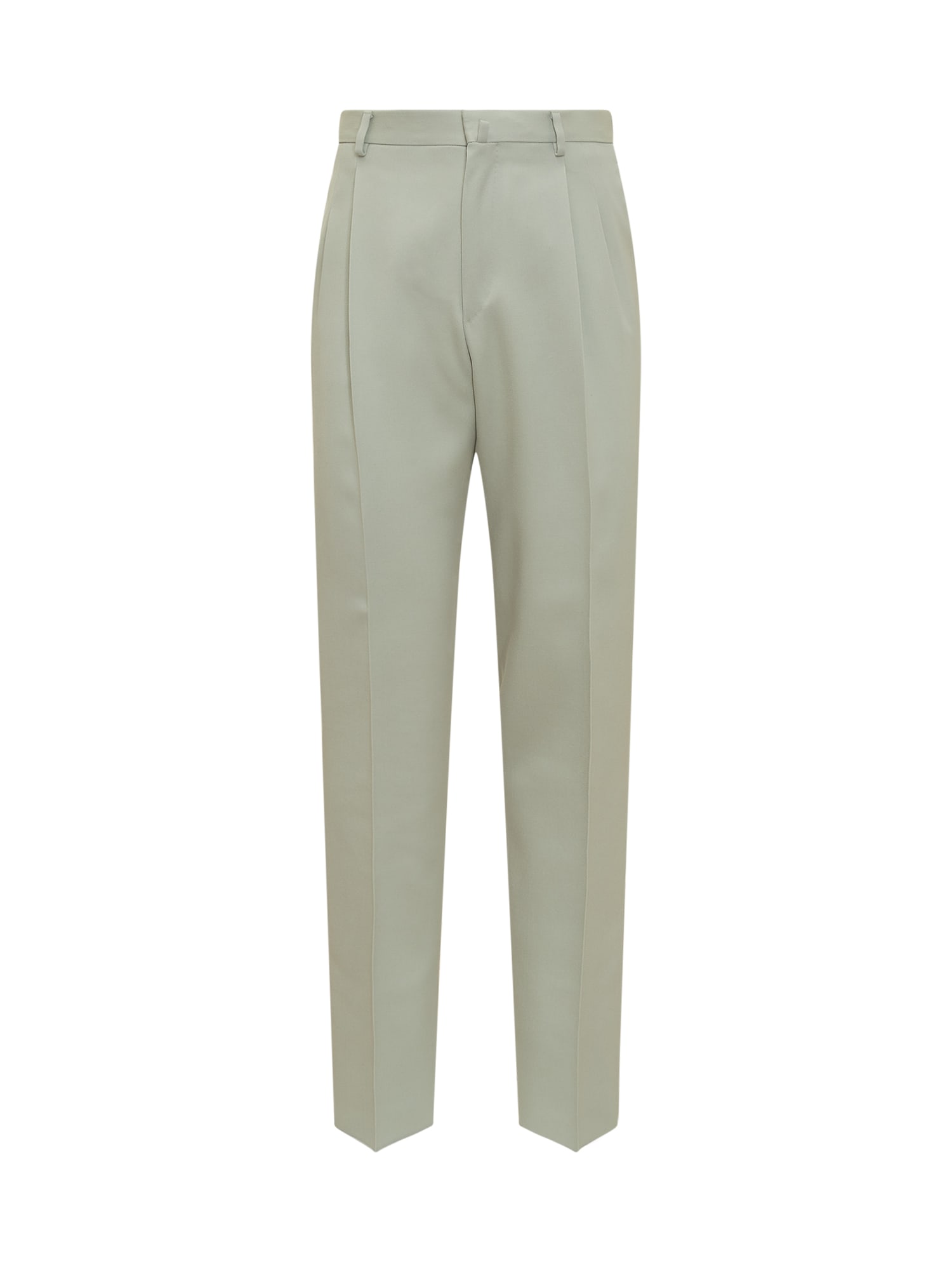 Shop Lanvin New Straight Trousers In Sage