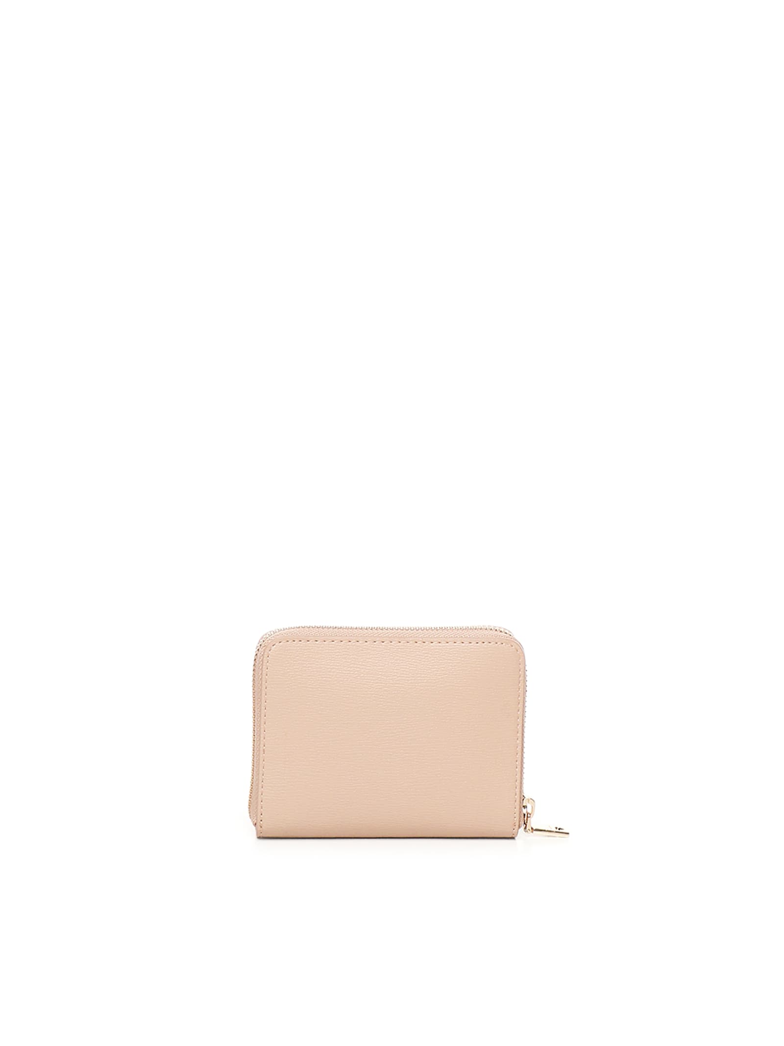 Love Moschino Zip Around Wallet With Logo In Pink