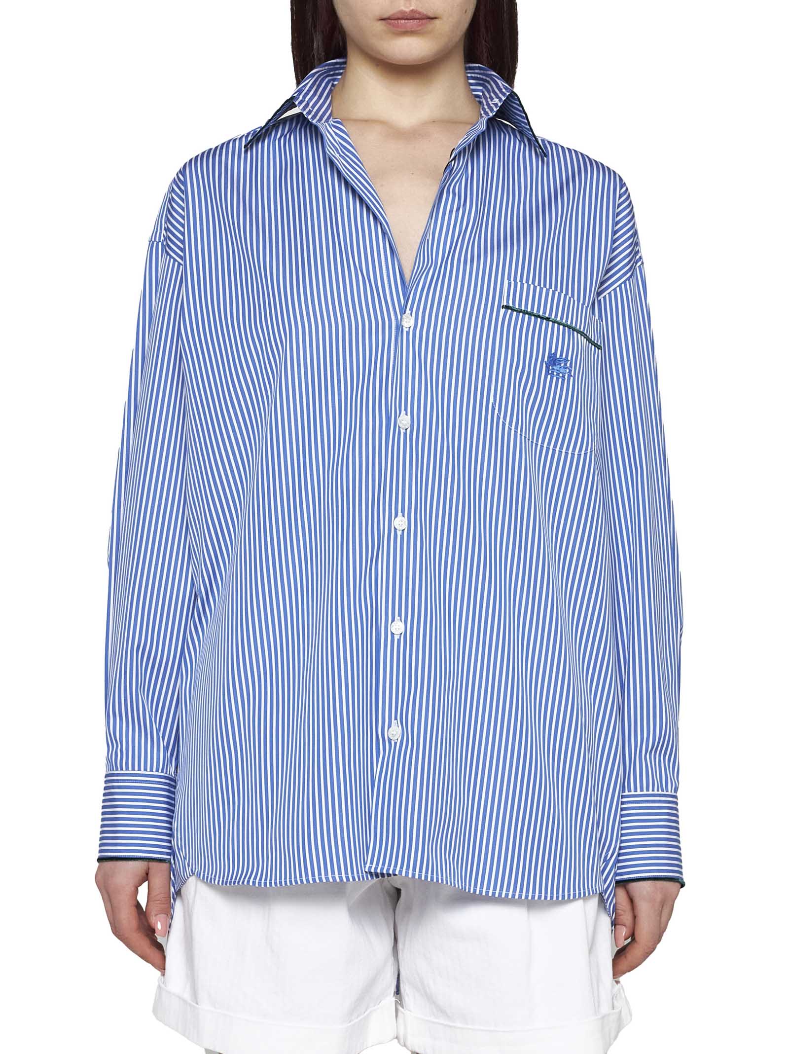 Shop Etro Shirt In Bicolored