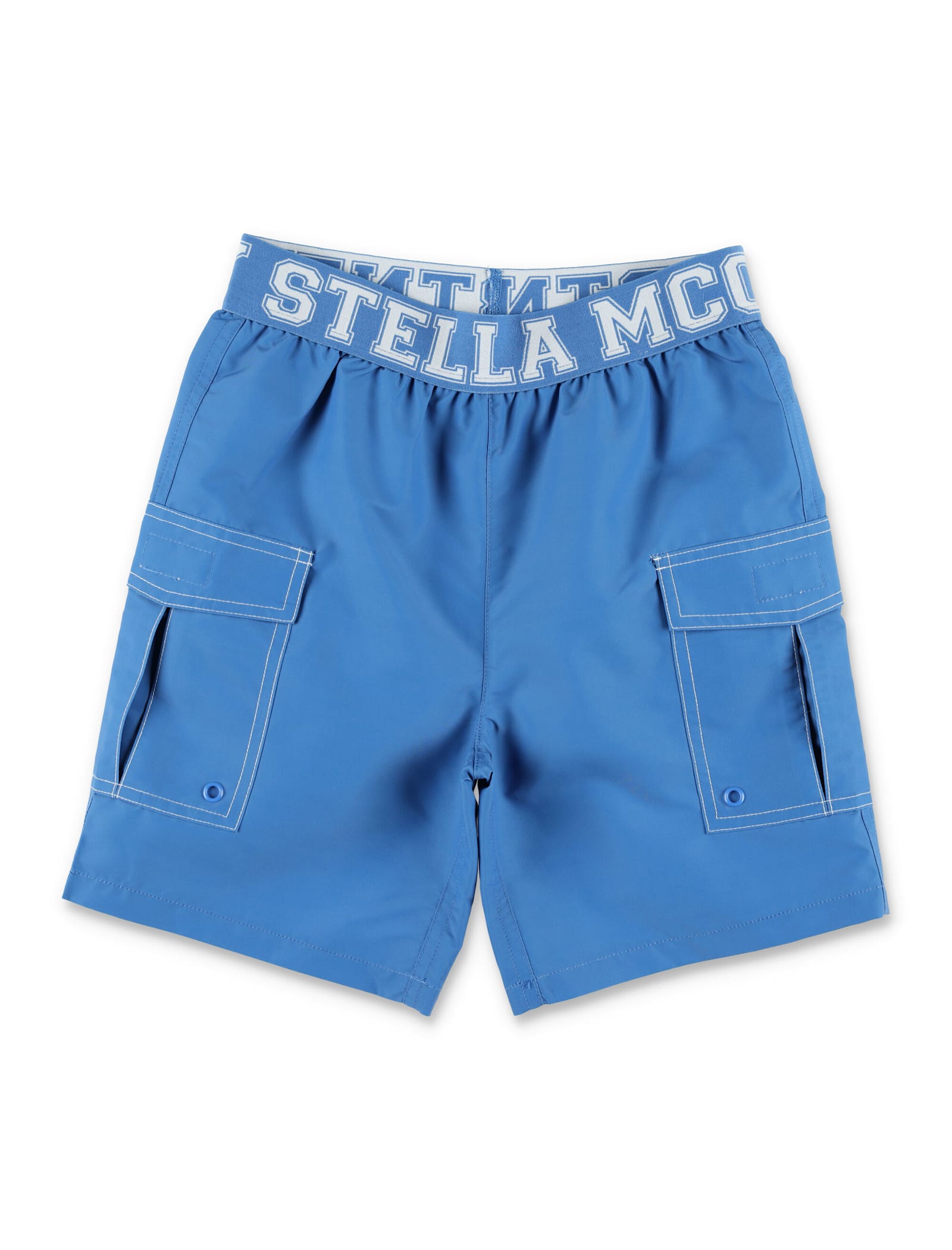 Stella Mccartney Beach Logo Belt In Blue