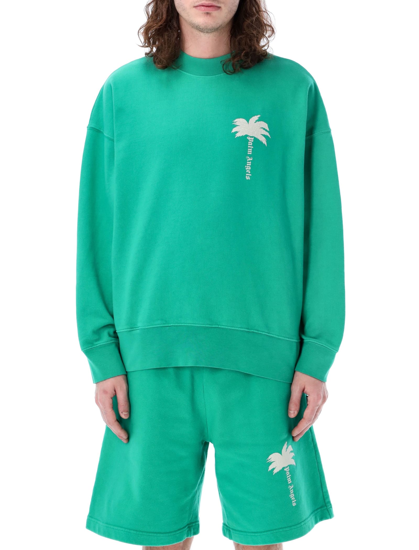 Palm Angels The Palm Crewneck In Green