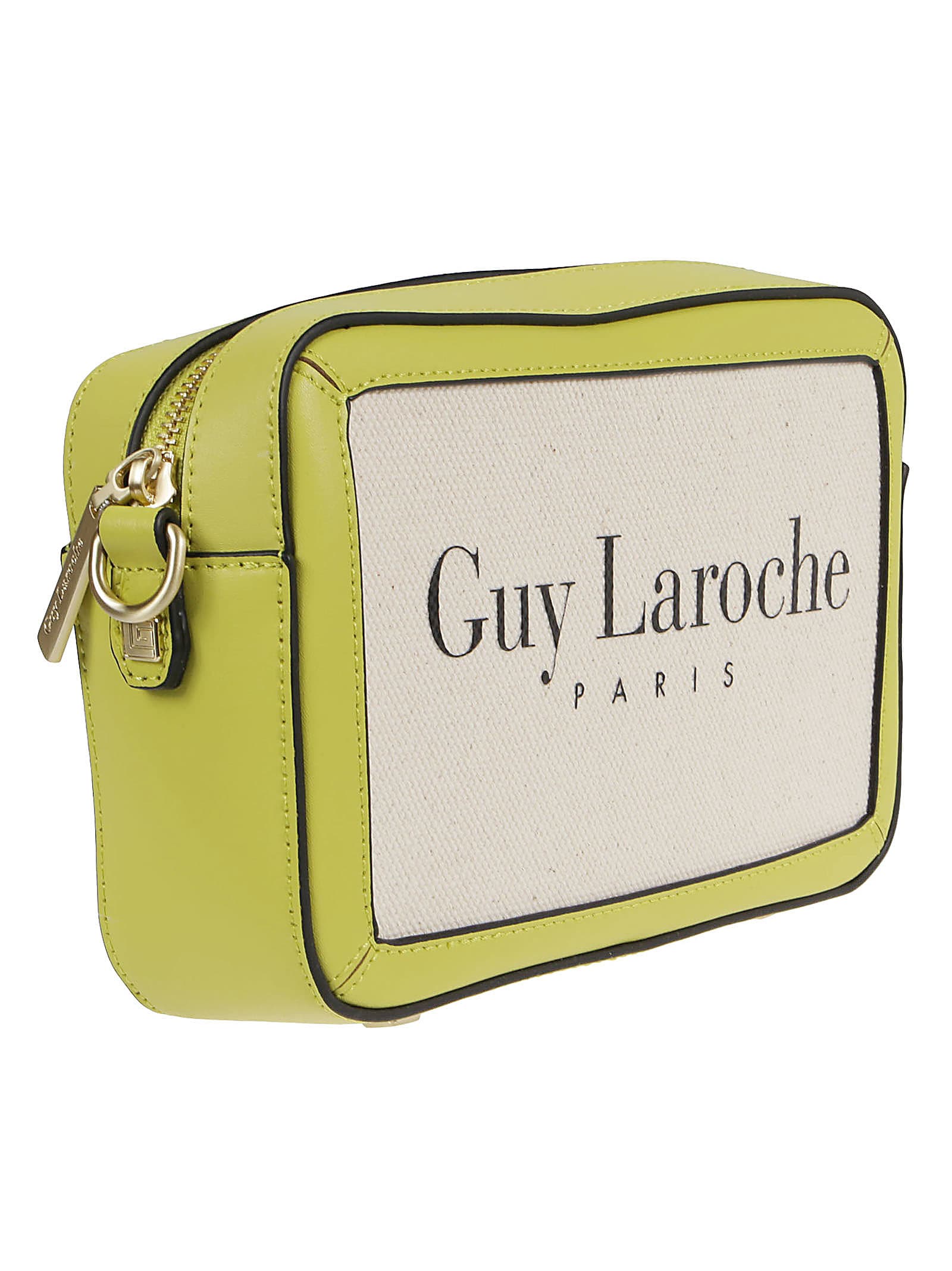 Shop Guy Laroche Camera Bag In Natural/lime