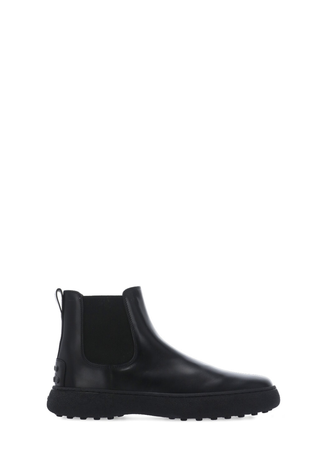 Shop Tod's Leather Chelsea Boots In Black