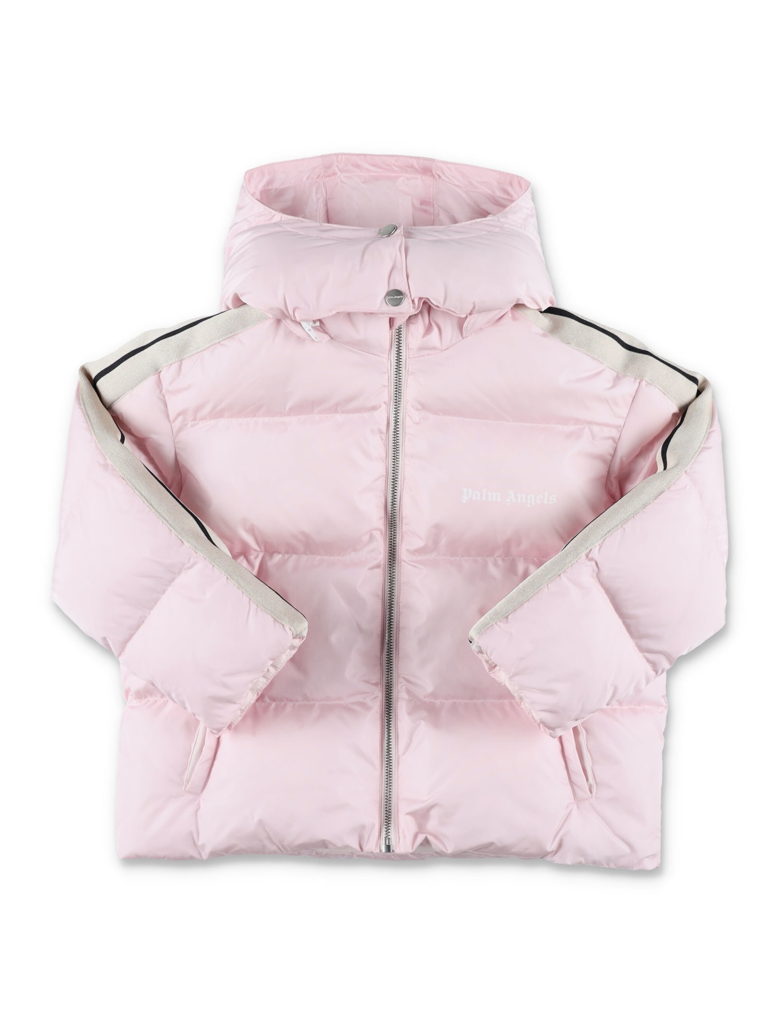 Shop Palm Angels Downjacket In Baby Pink