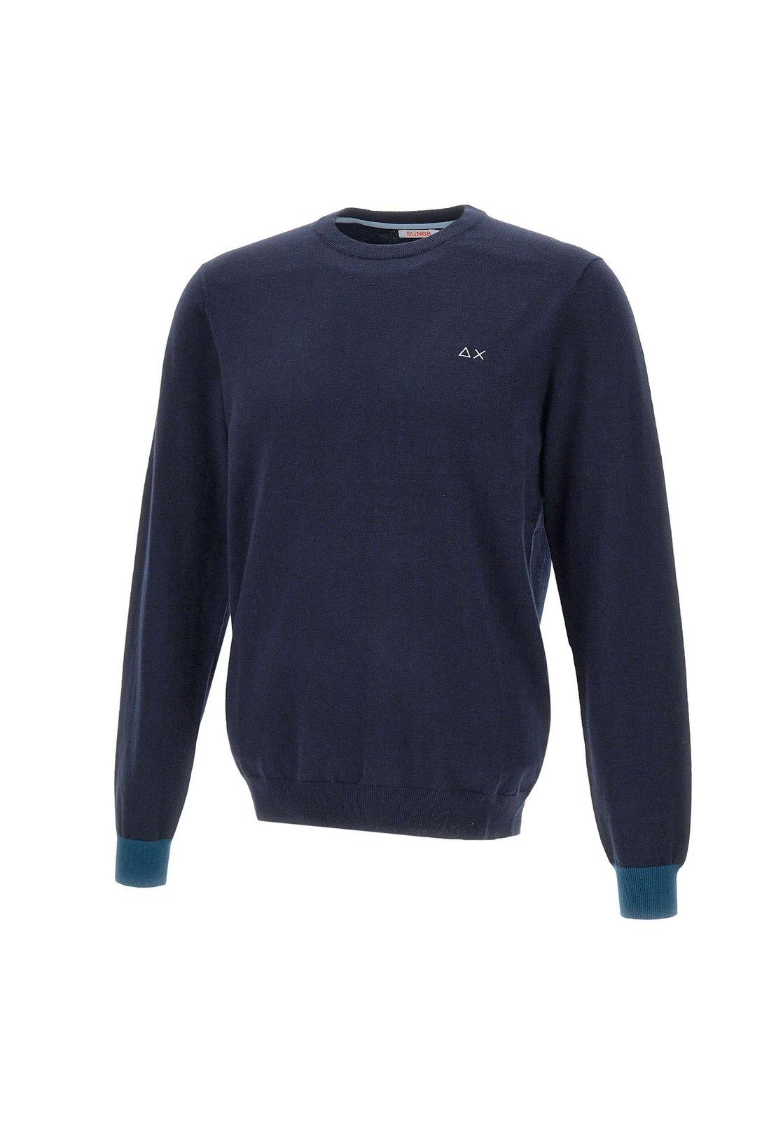 Logo Embroidered Creweneck Knitted Jumper