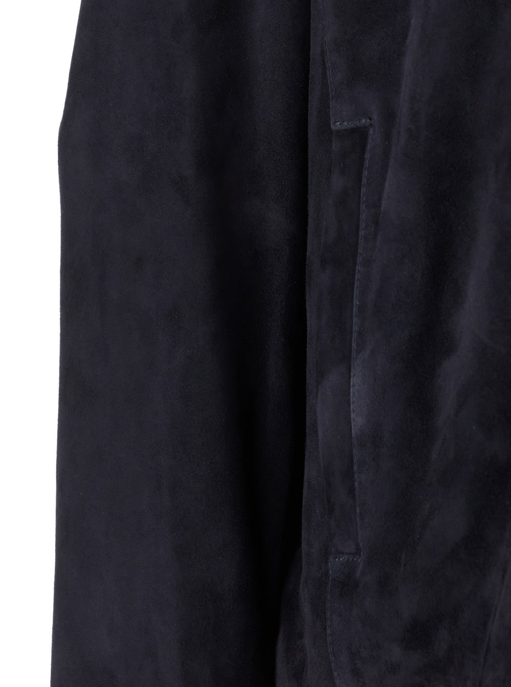 Arma Wani Blue Jacket With Classic Collar In Suede Man In Blu