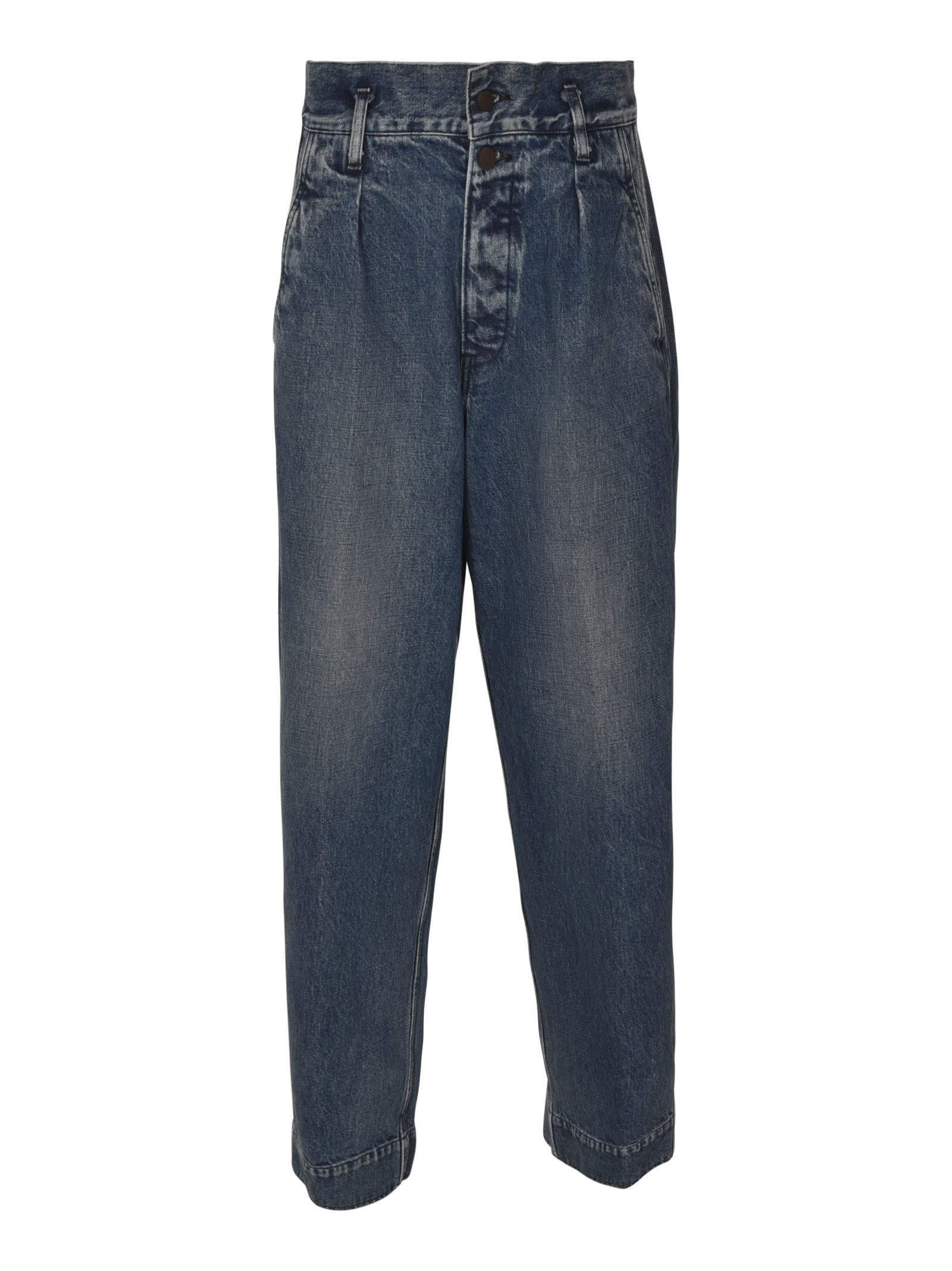 The Wide Jean Trousers In Vintage Blue