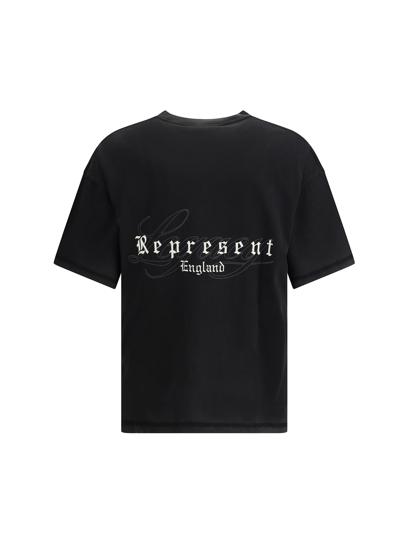 Represent England Legacy Oversized Cotton T-shirt In Black