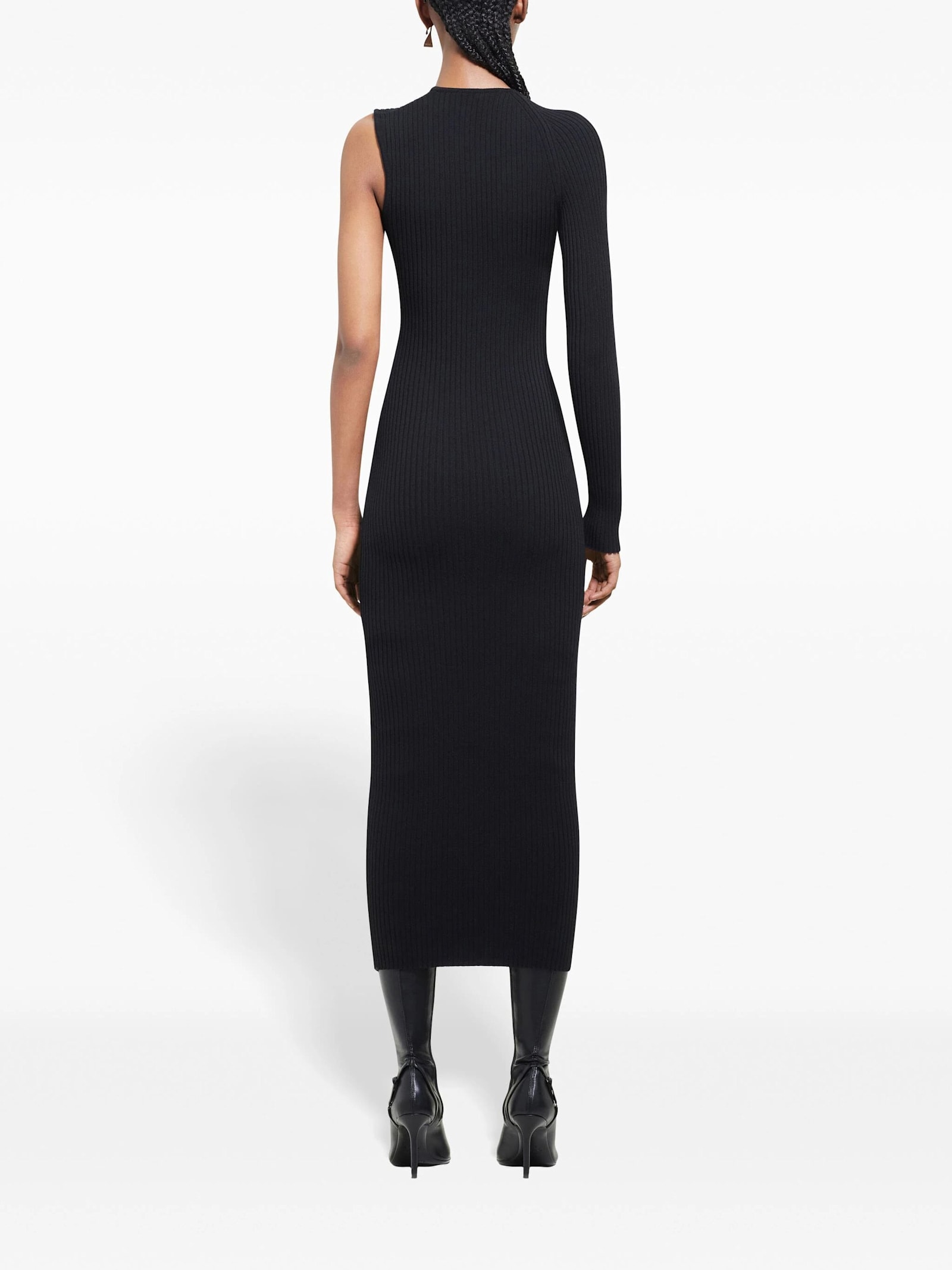 Shop Courrèges Long Dress In Black