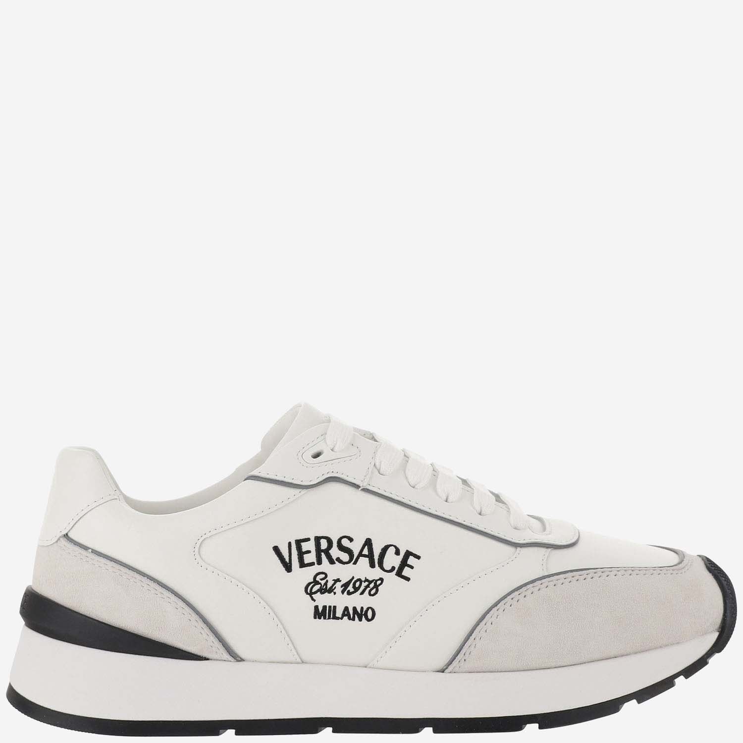 Versace Milano Runner Sneakers In White