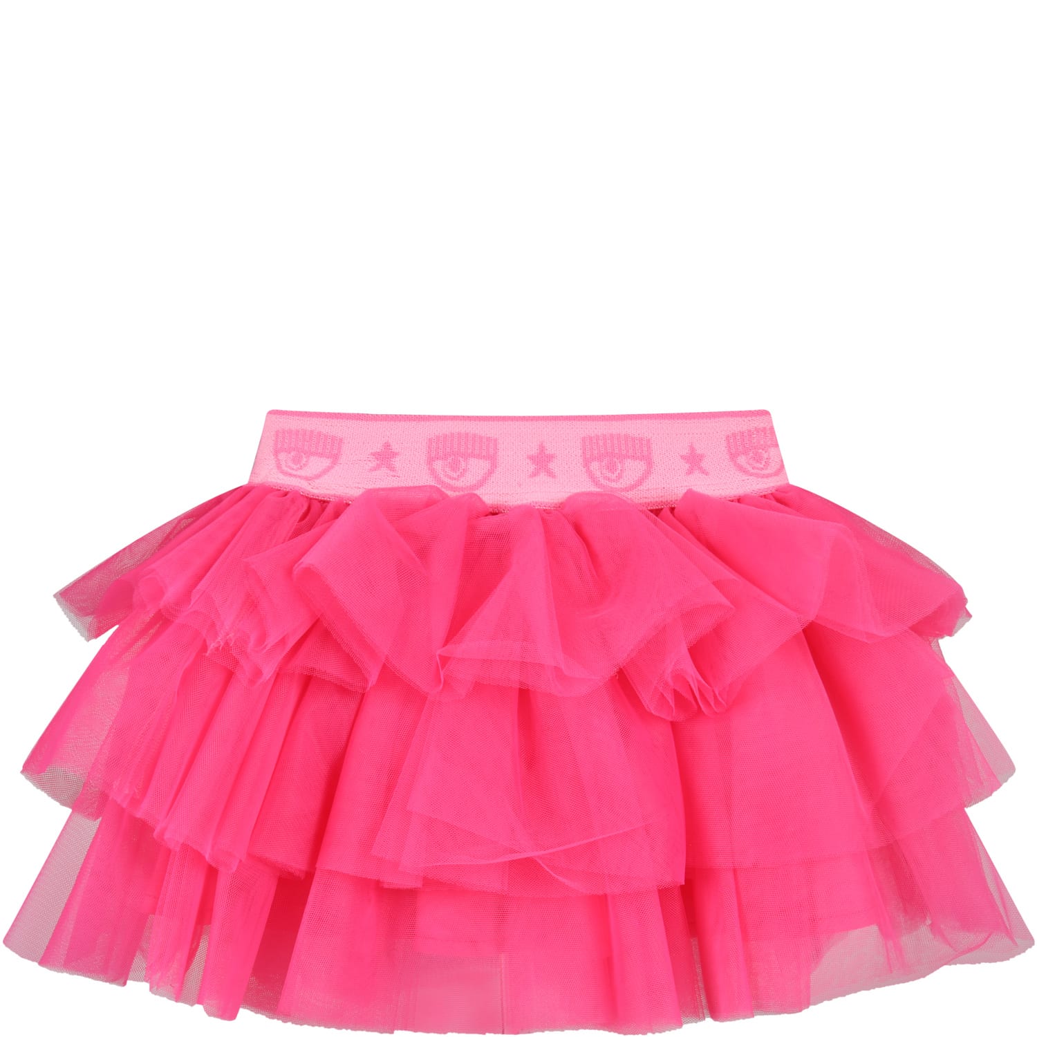 Chiara Ferragni Fuchsia Skirt For Baby Girl