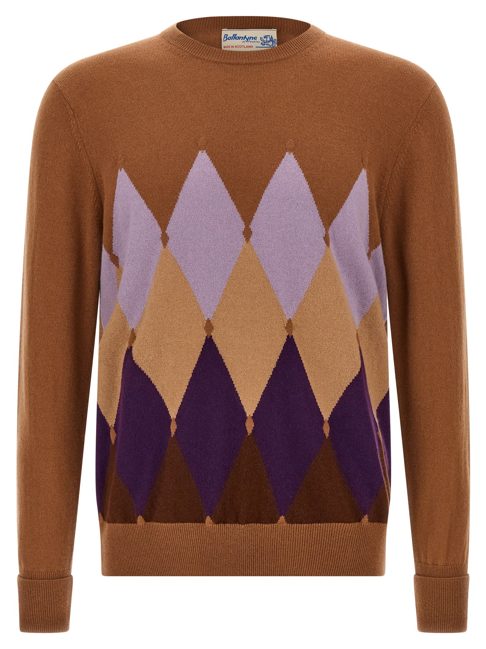 Ballantyne Argyle Sweater Sweaters And Cardigans Brown In Brown