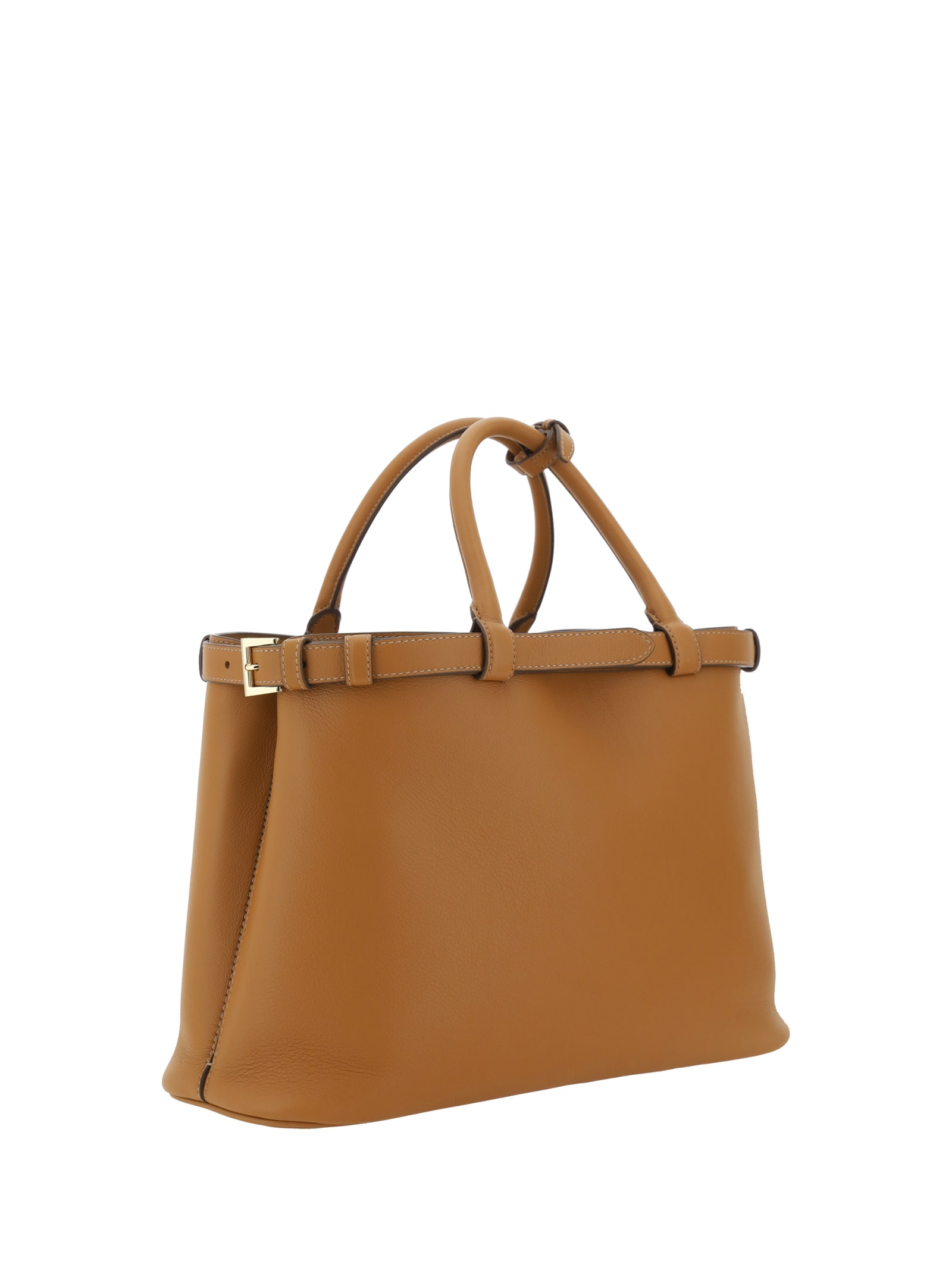 Shop Prada Medium Handbag In Caramel