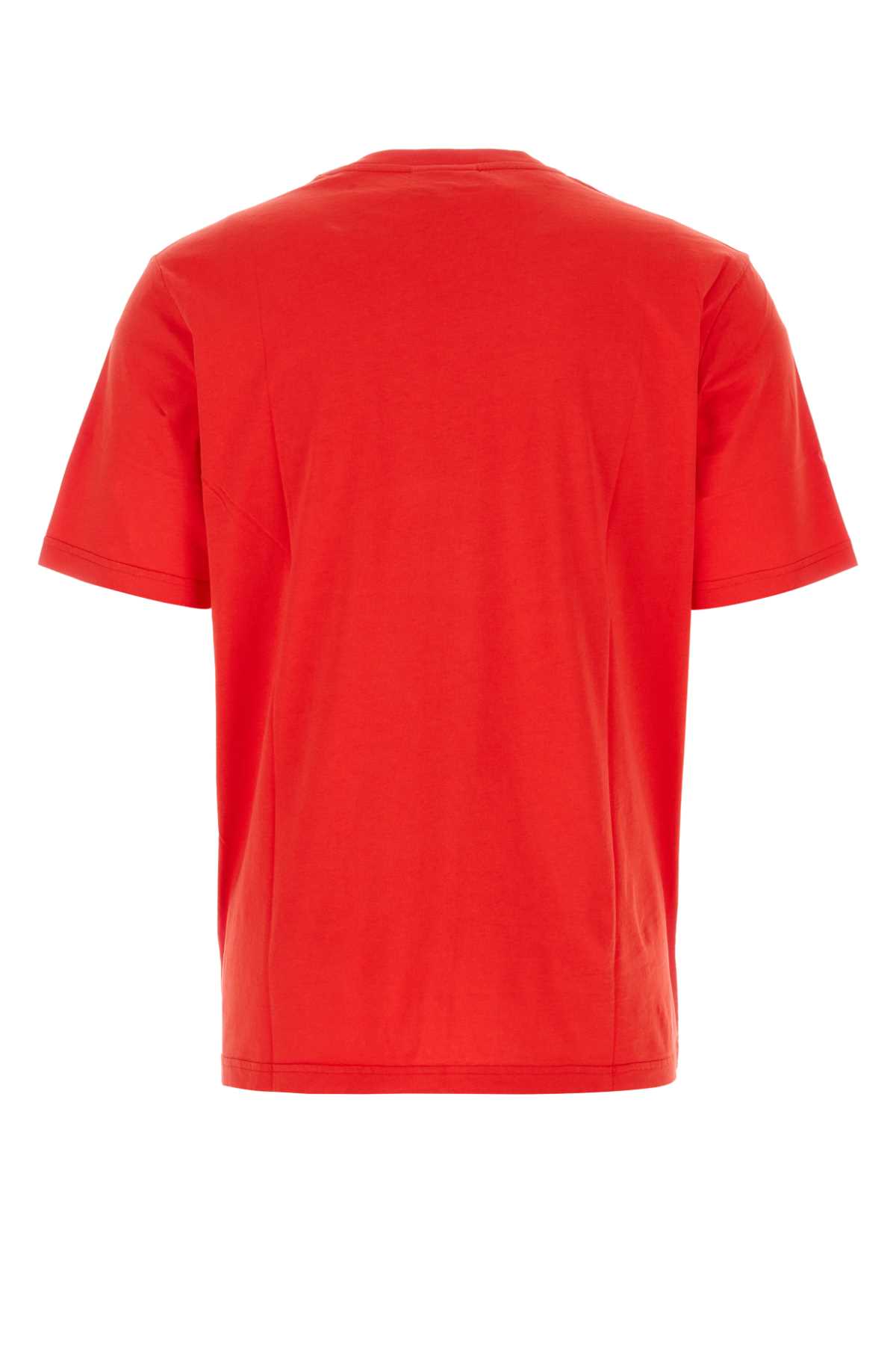 Shop Maison Kitsuné Red Cotton T-shirt In Chilired