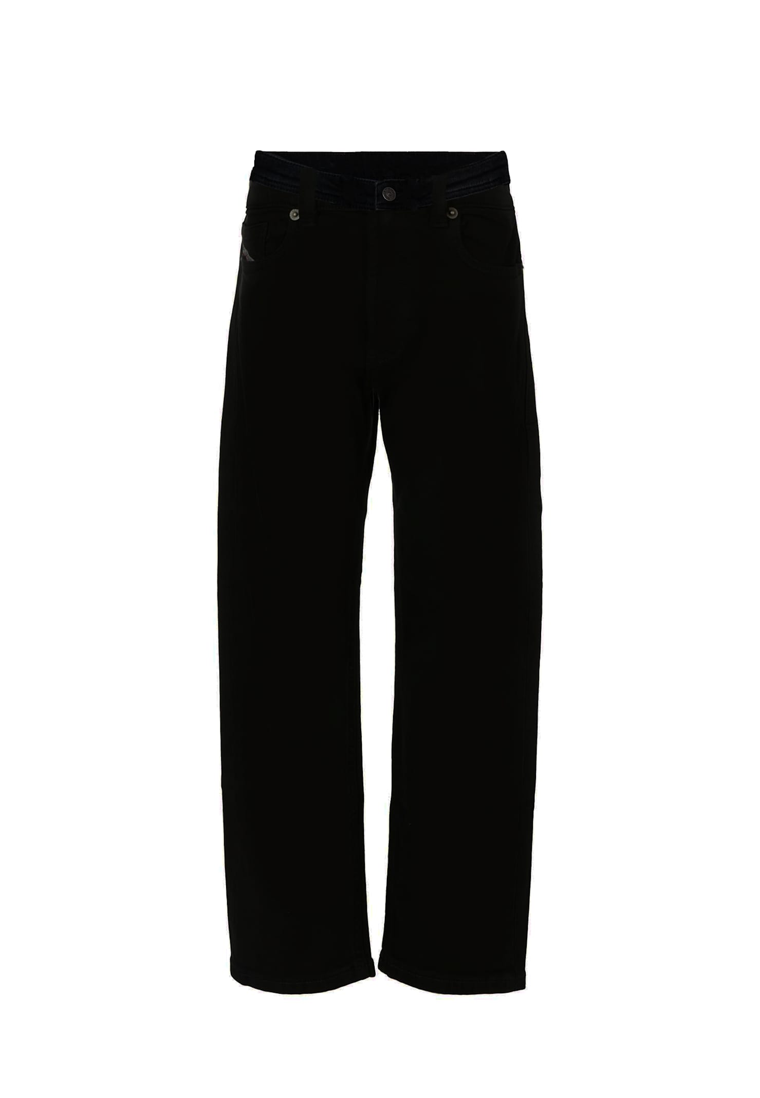 Diesel Black Trousers For Boy With Logo In Black