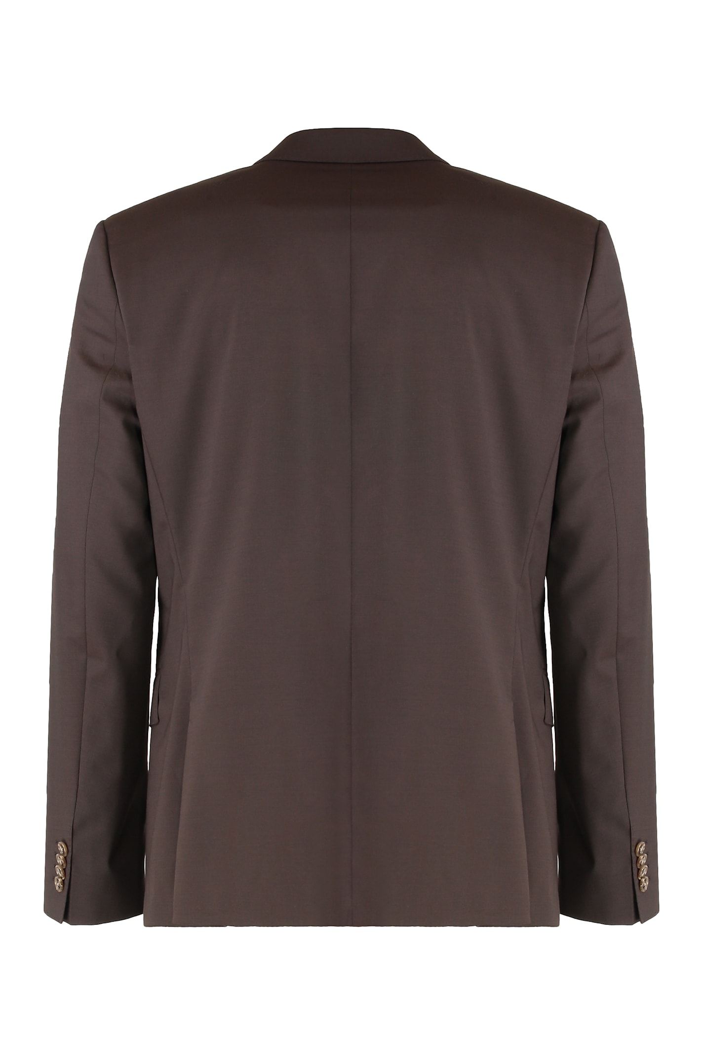 Hugo Boss Boss Virgin Wool Two-pieces Suit In Brown