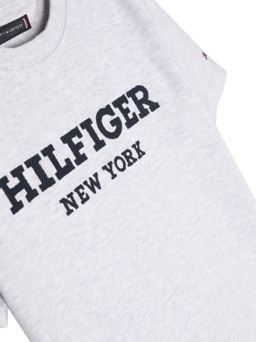 Tommy Hilfiger Kids' Ss Logo T-shirt In Grey