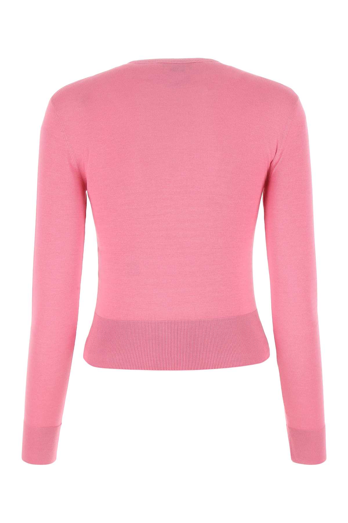 Alexander Mcqueen Pink Silk Blend Sweater In 5003