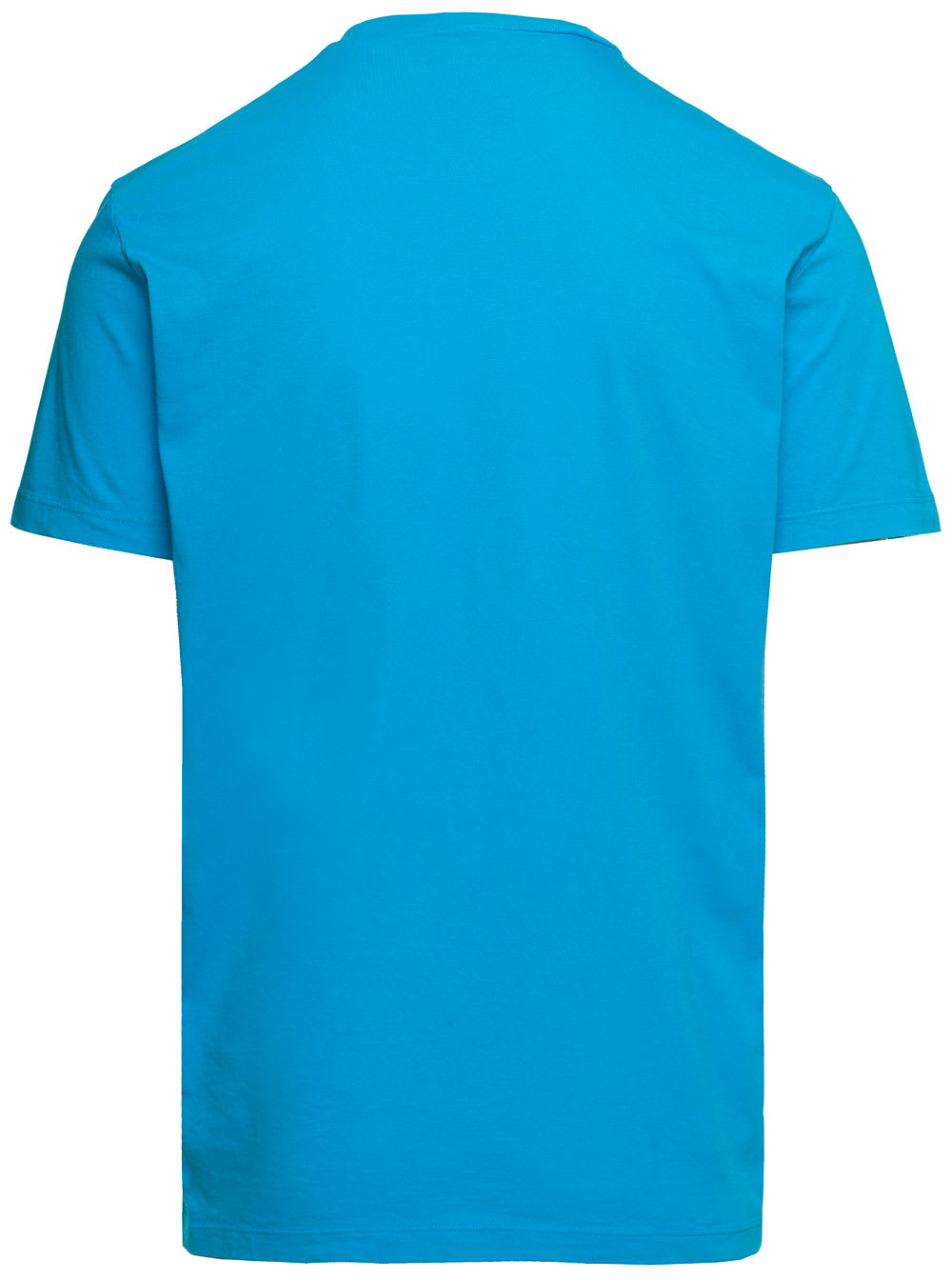 Shop Dsquared2 Light Blue T-shirt With Contrasting Lettering In Cotton Man