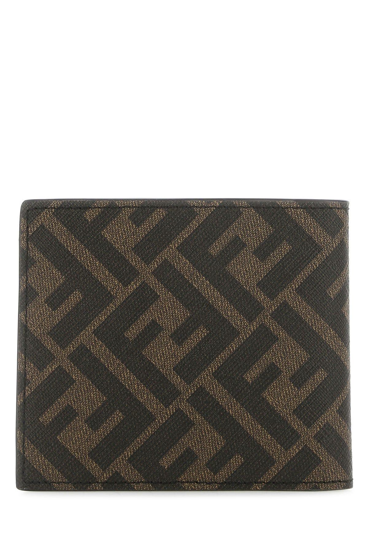 Shop Fendi Multicolor Fabric And Leather Wallet In Tab.mt+sand+nero