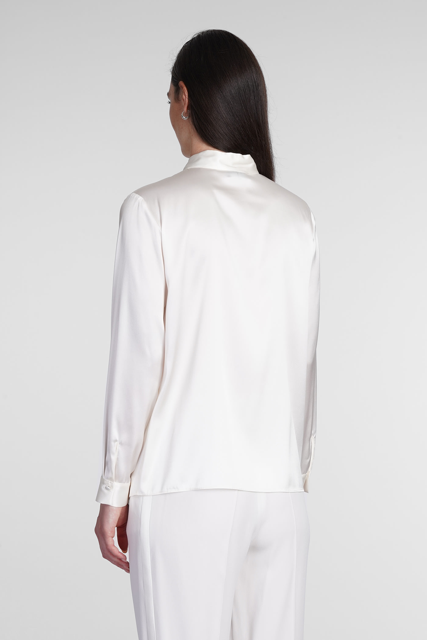 Shop Emporio Armani Shirt In White Silk