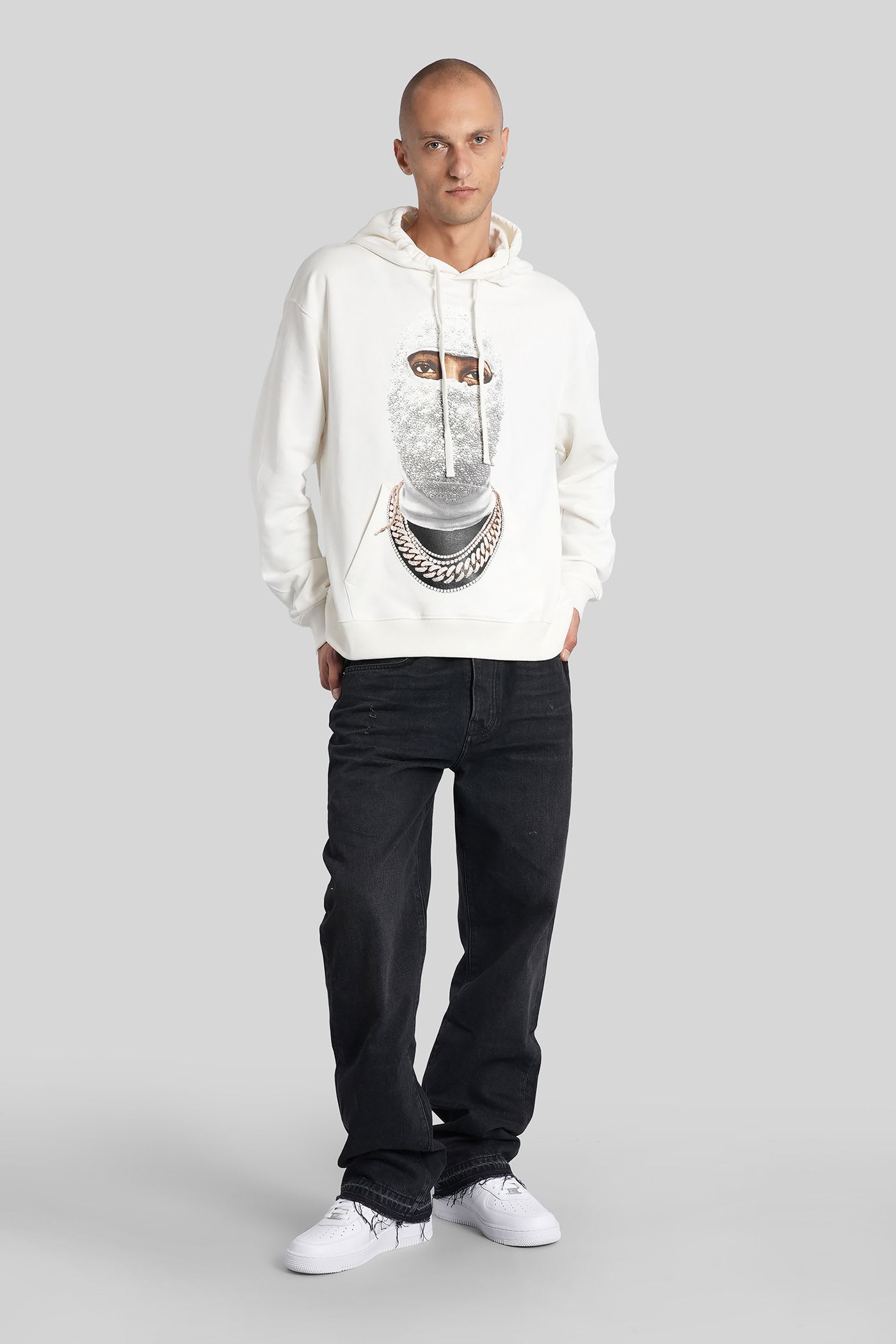 Ih Nom Uh Nit Graphic-print Hoodie In White
