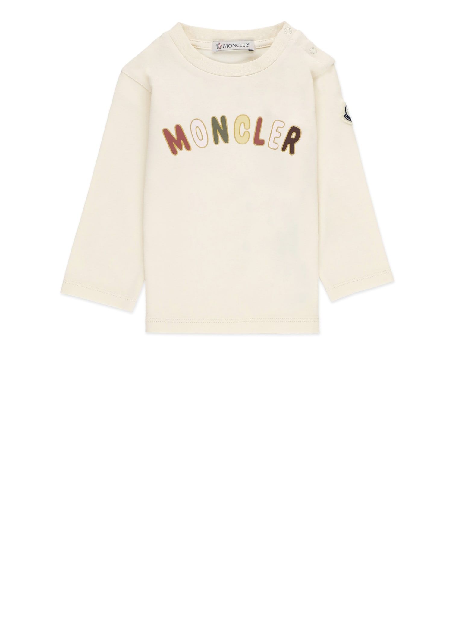 Moncler Babies' Sweater With Print In Ivory