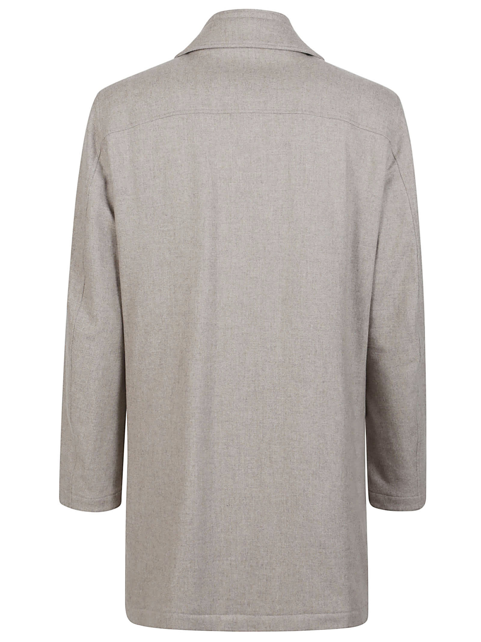 Fay Easy Morning Double Front Peacoat In Gray