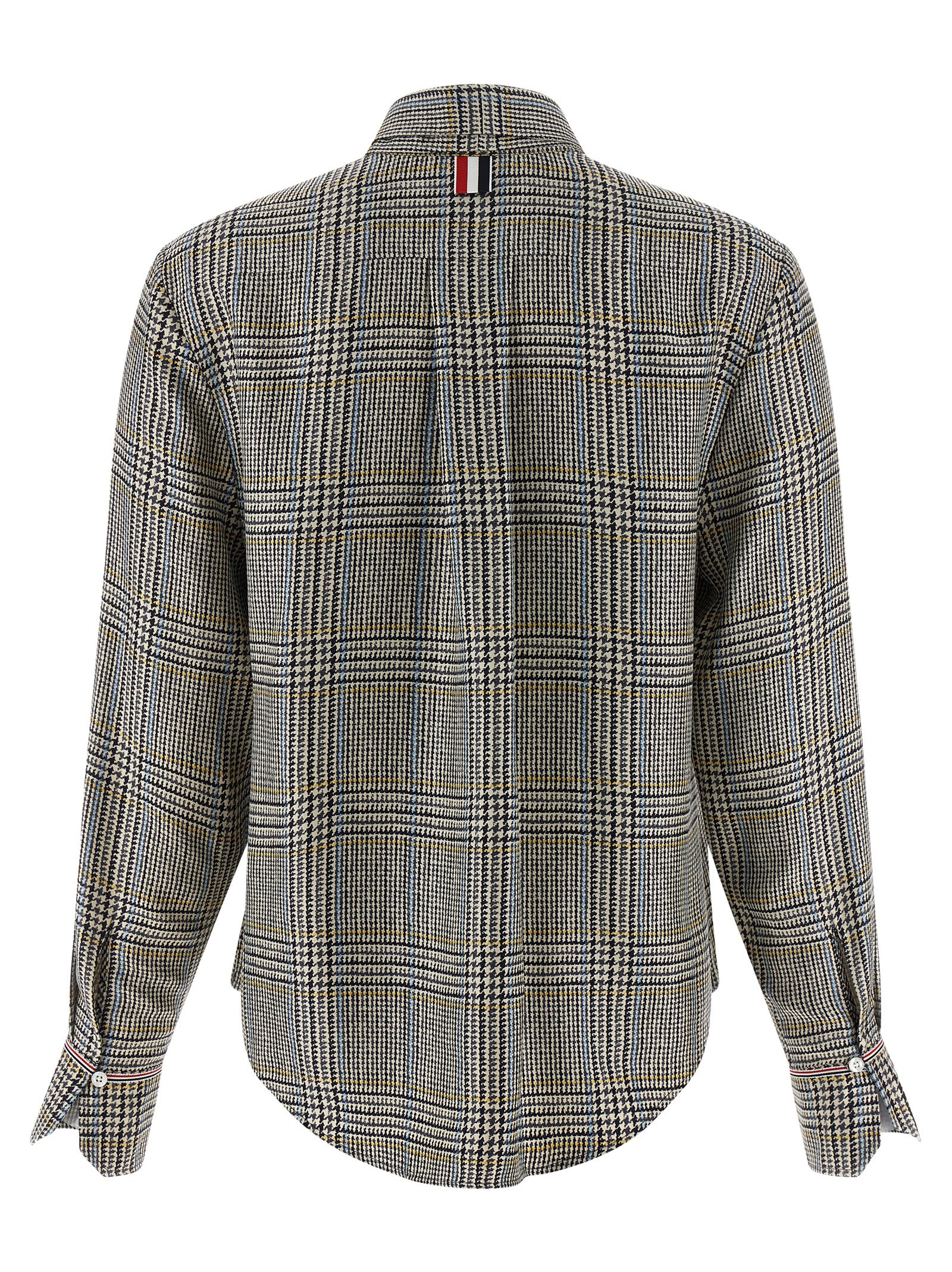 Thom Browne Prince Of Wales Check Shirt Shirt And Blouse Multicolor In Gray