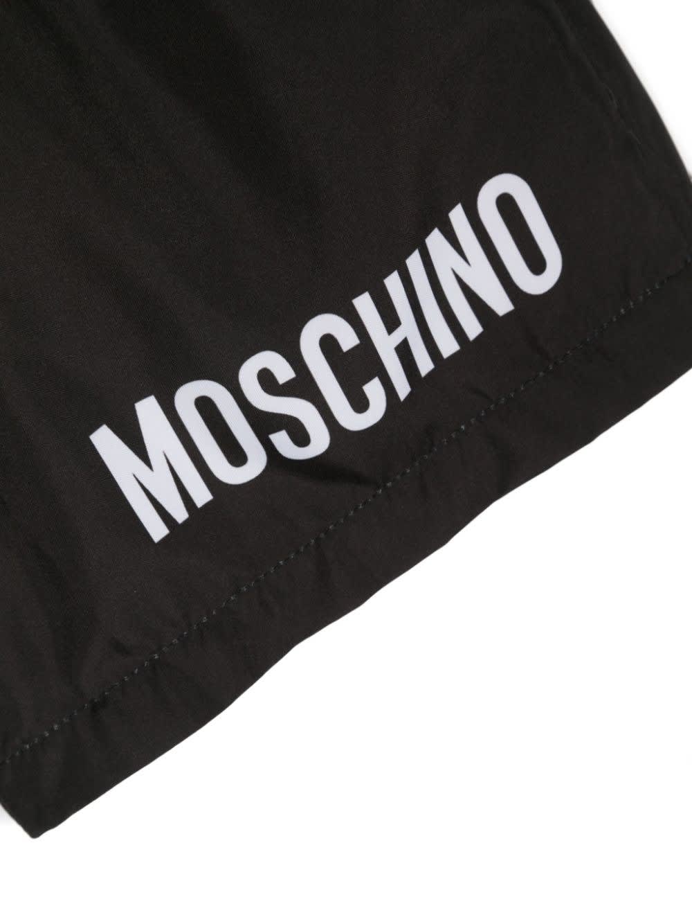Shop Moschino Black Swimwear With Logo