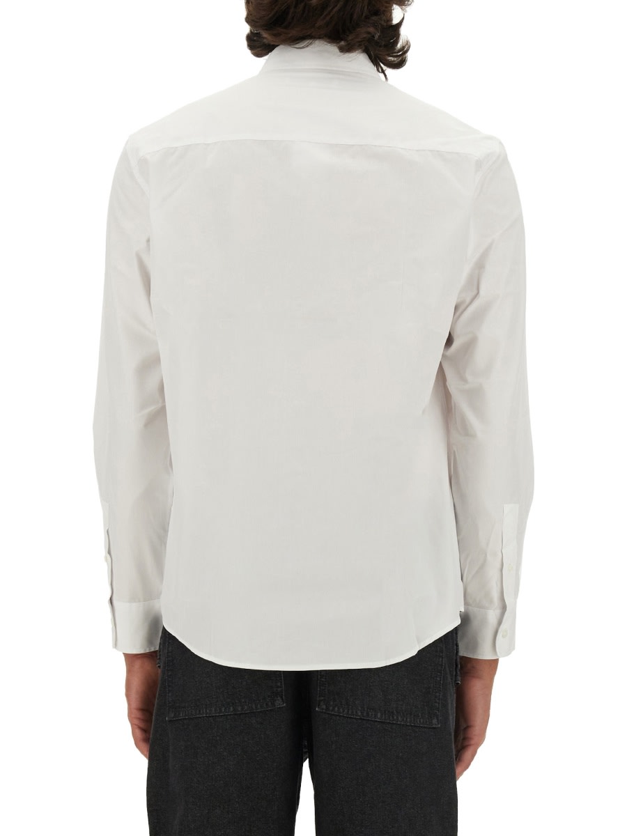 Shop Maison Kitsuné Fox Patch Shirt In White