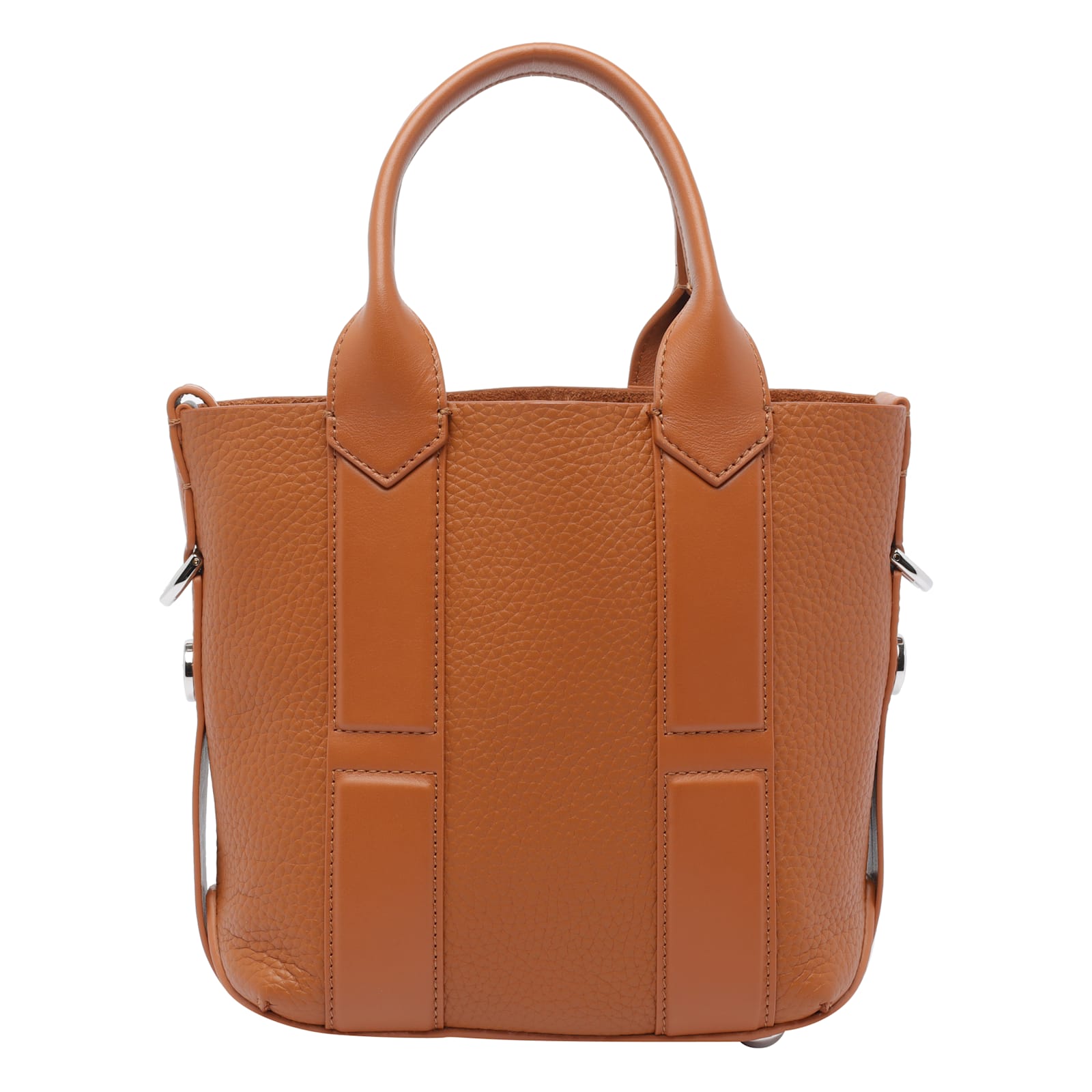 Hogan Small Leather Cross-body Handbag And Handles In Brown