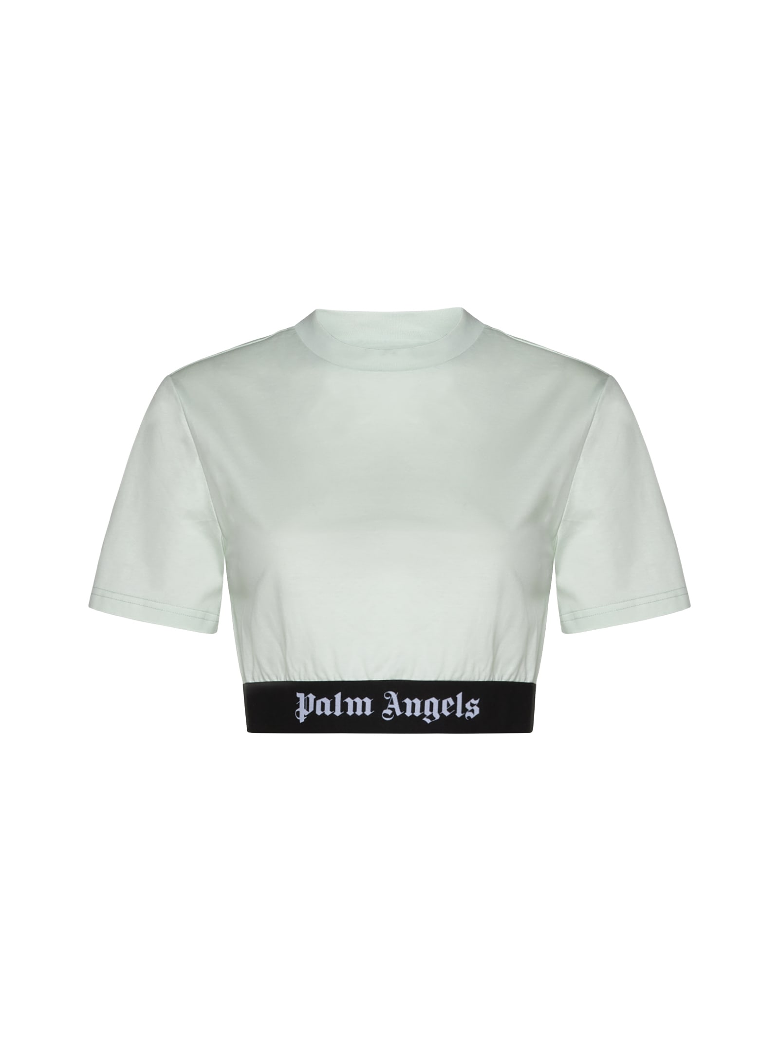 Shop Palm Angels T-shirt In Mint Black