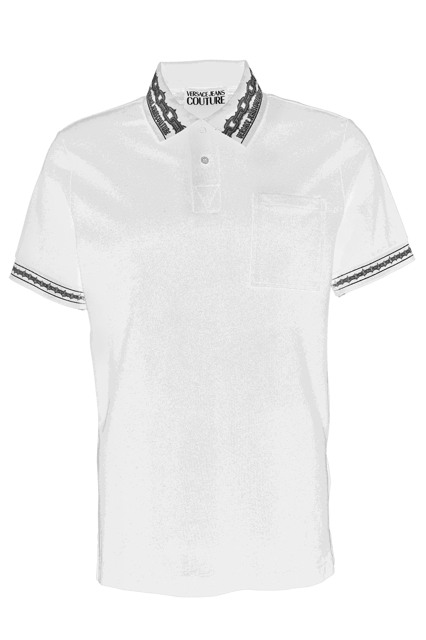 Shop Versace Jeans Couture Polo In White