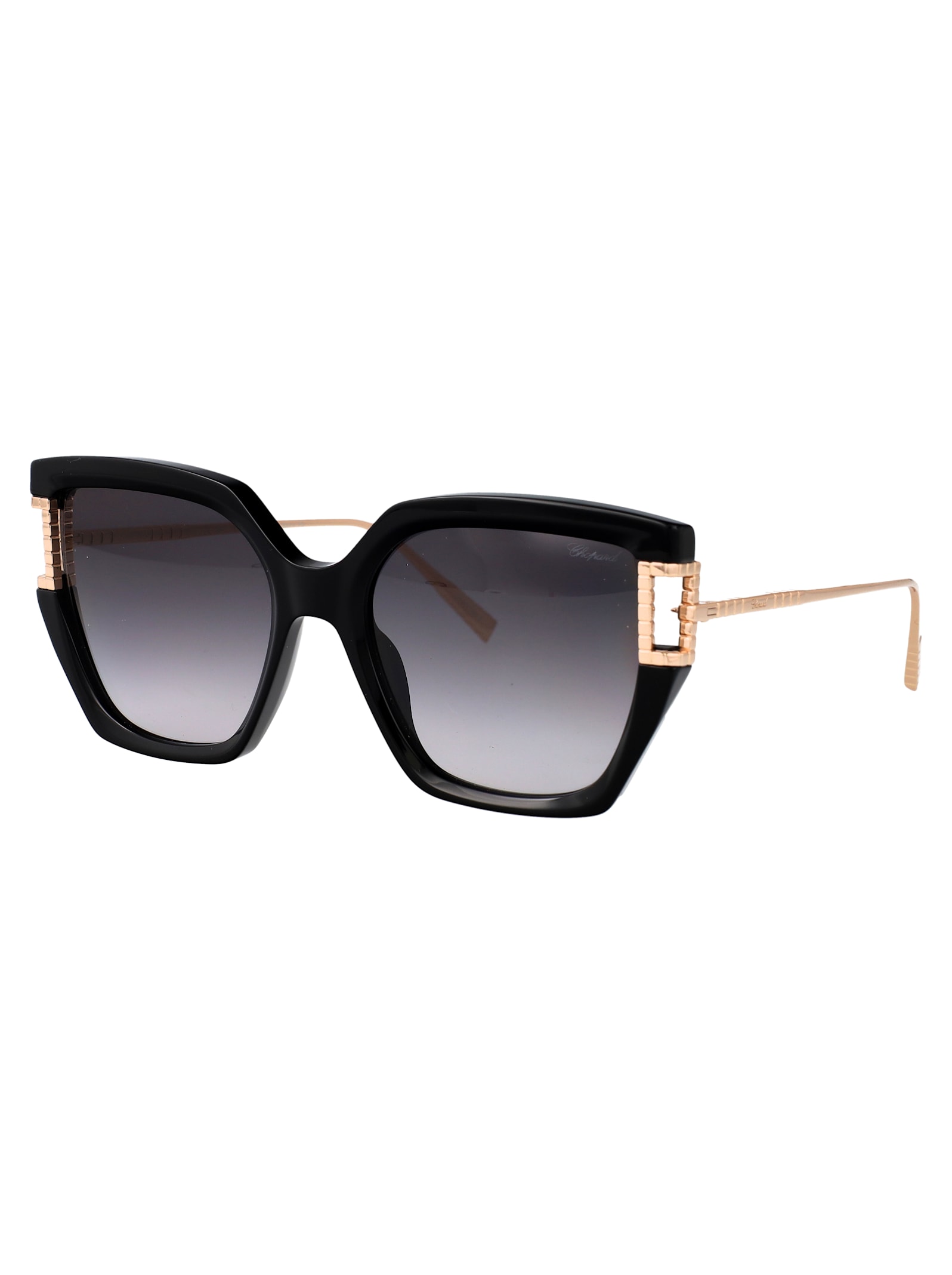 Chopard Geometric Sunglasses Sch378 M 0 Blk