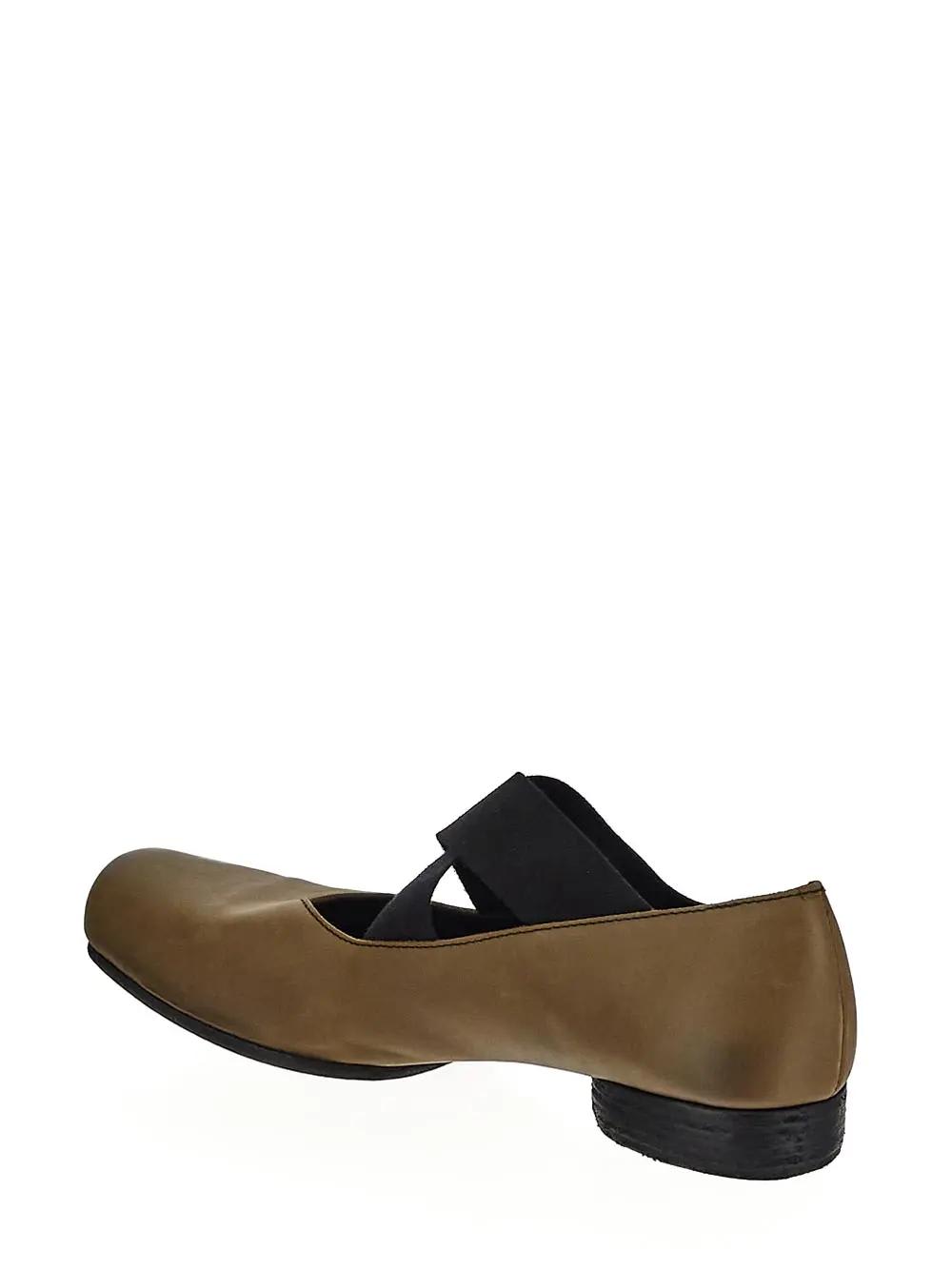 Shop Uma Wang Ballet Shoe In Dark Olive