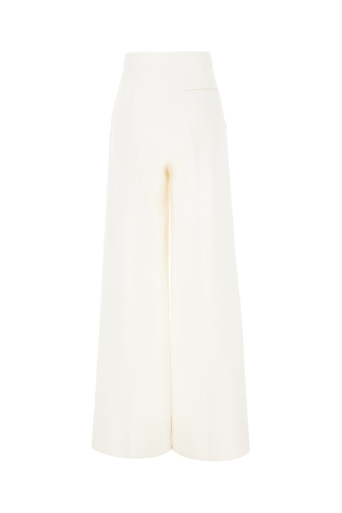 Shop Stella Mccartney Ivory Cotton Blend Pants In White