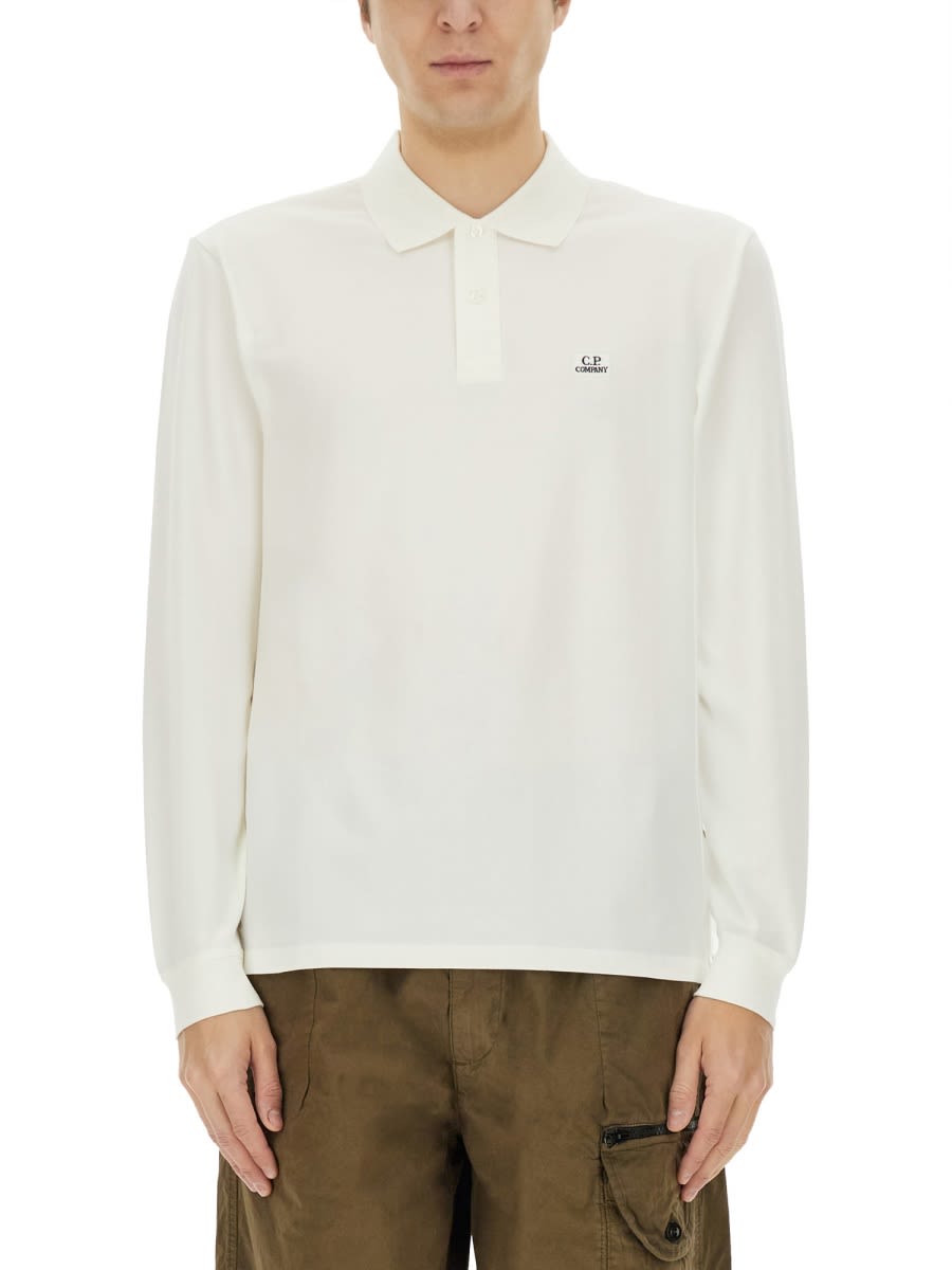 C.p. Company C. P. Company Polo With Logo In White