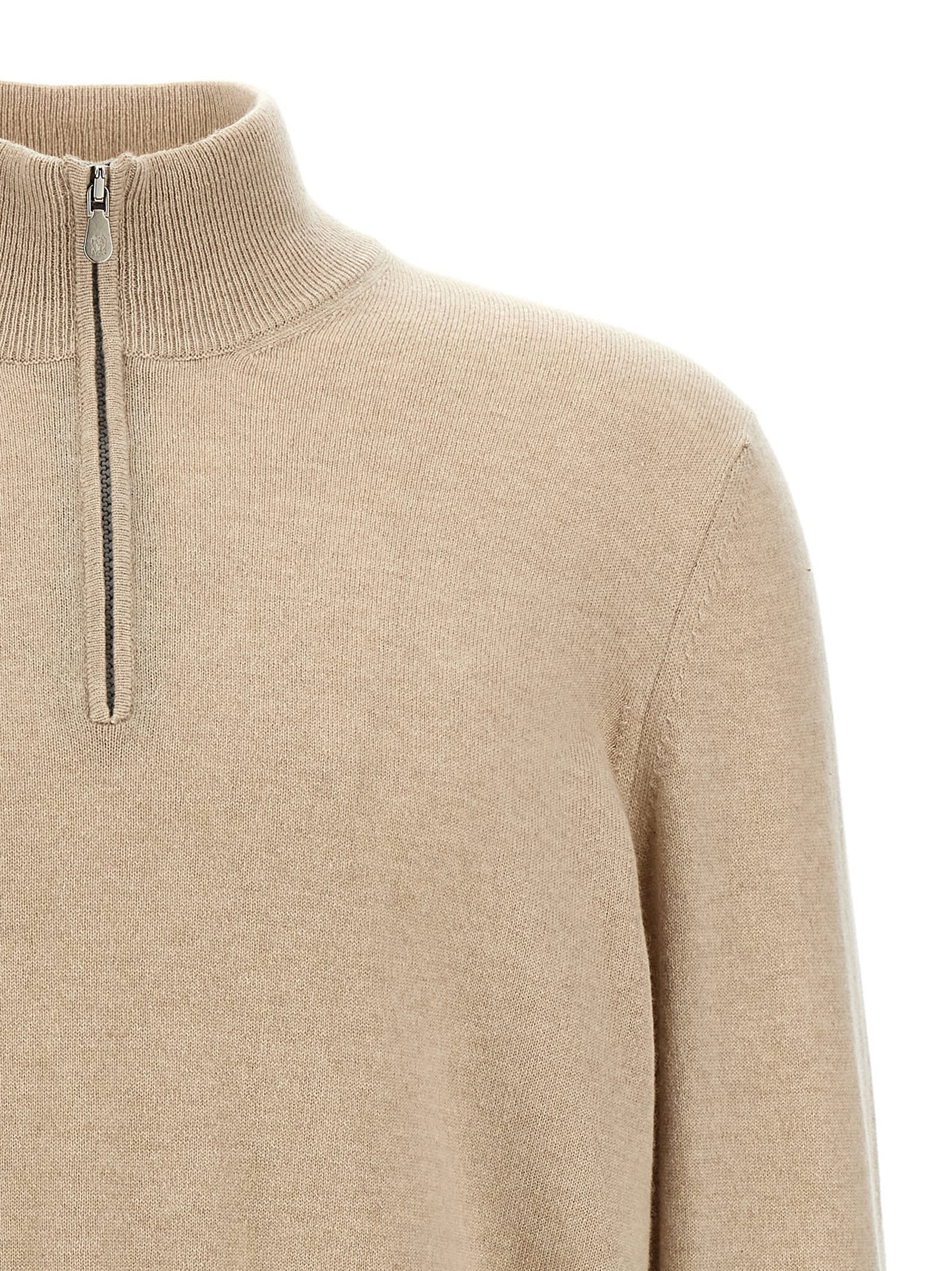 Shop Brunello Cucinelli Cashmere Sweater In Beige