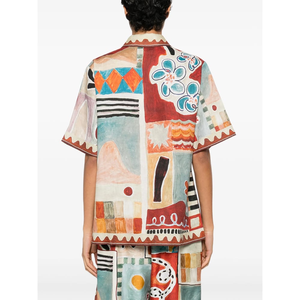 Alemais Michelle Abstract-print Shirt In Multi