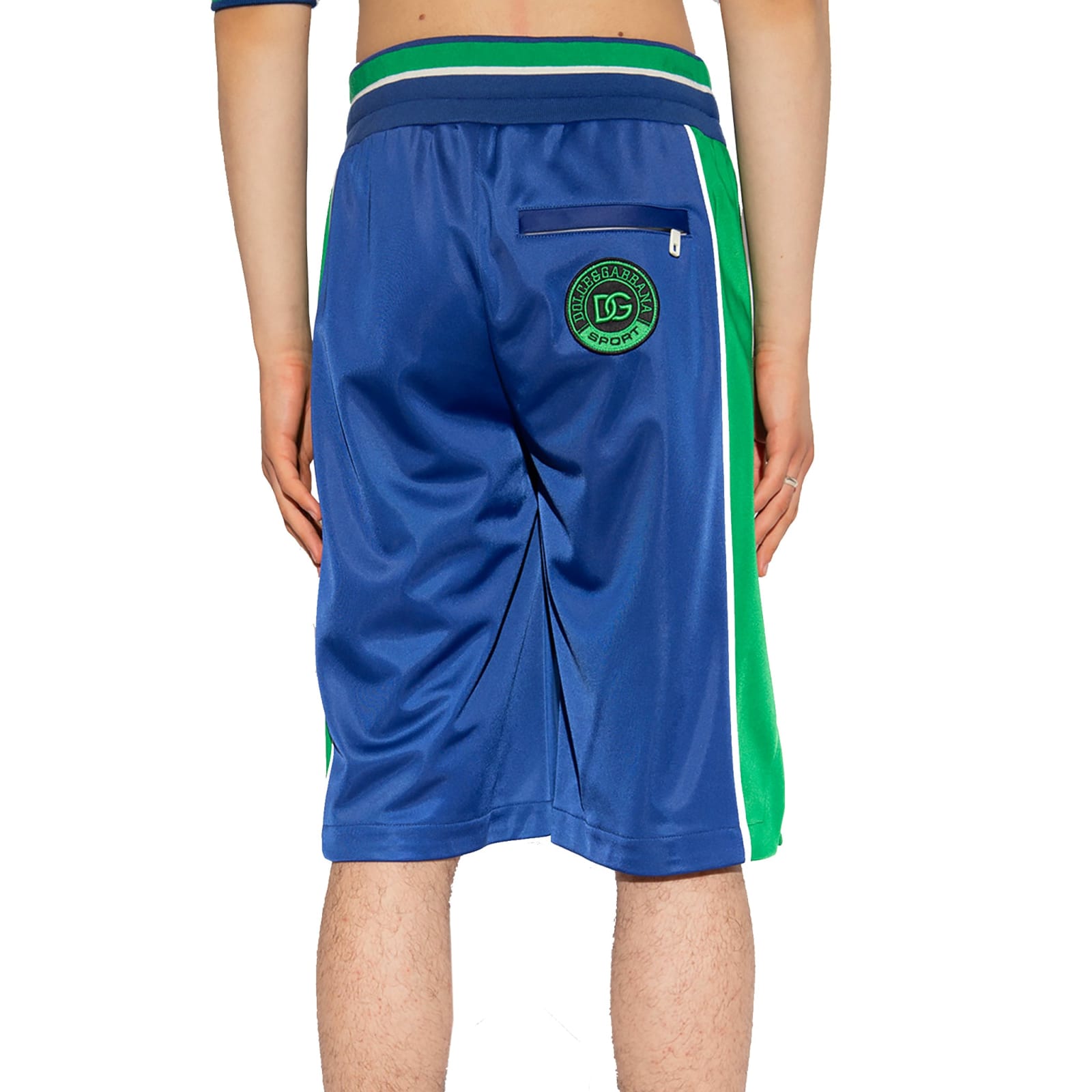 Shop Dolce & Gabbana Logo Shorts In Blue