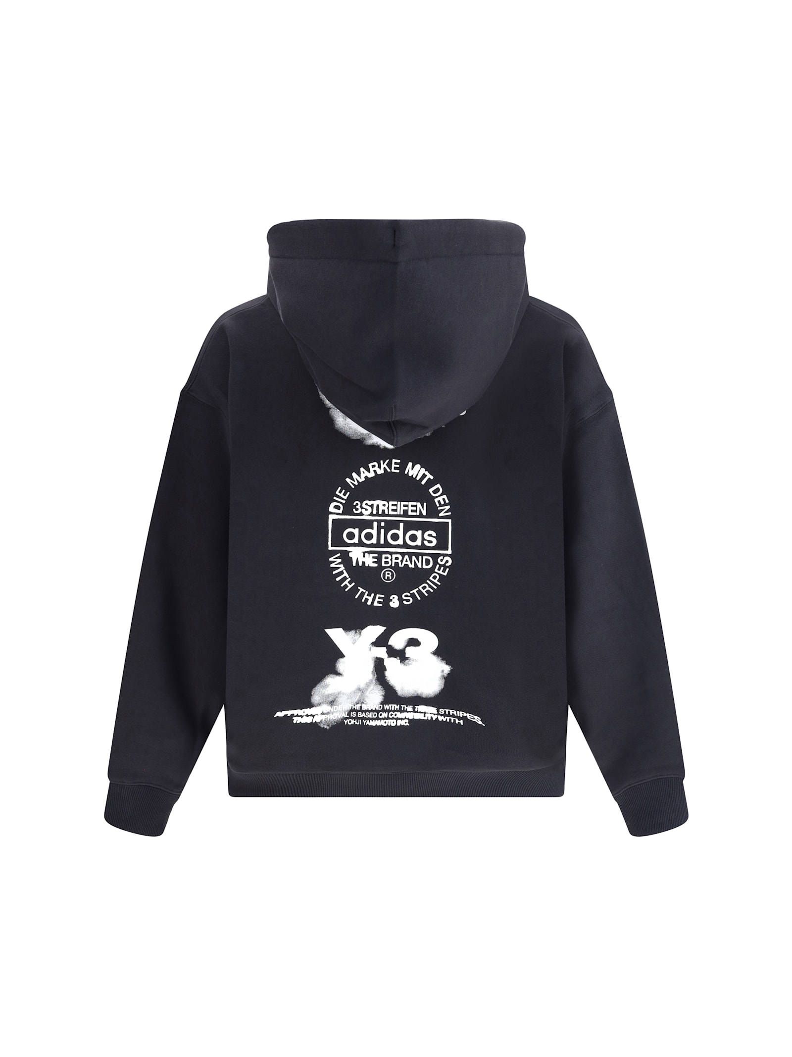 Y-3 Graphic Hoodie In Black