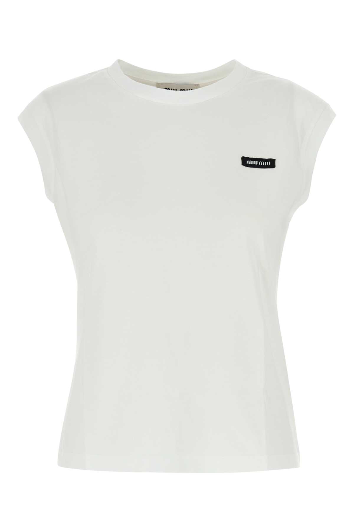 Miu Miu Set Di Canone In Cotone Bianco Donna In White